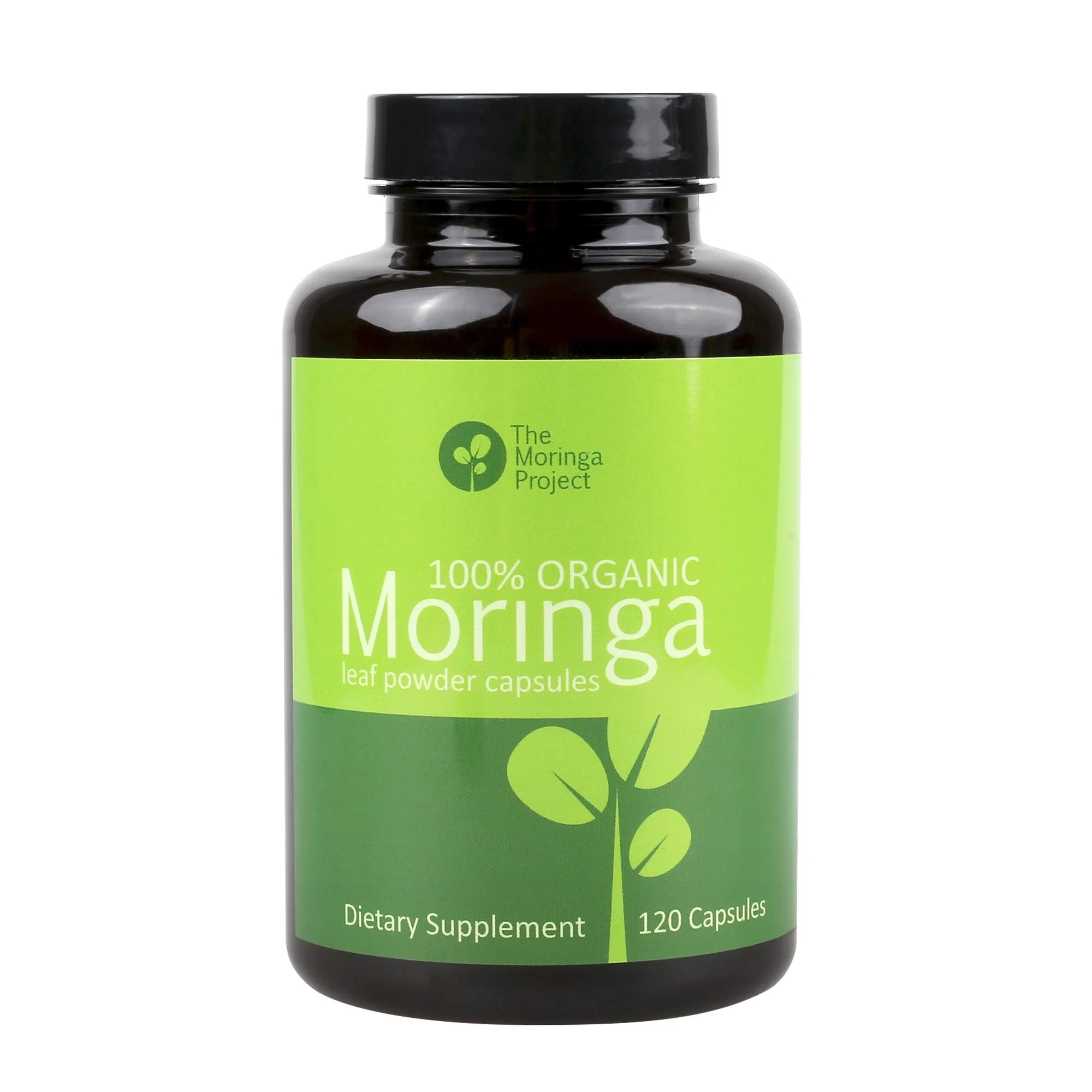The Moringa Project: Organic Moringa Capsules - 100% Pure, Natural, Organic Moringa Oleifera Leaf Powder Capsules 120 Count