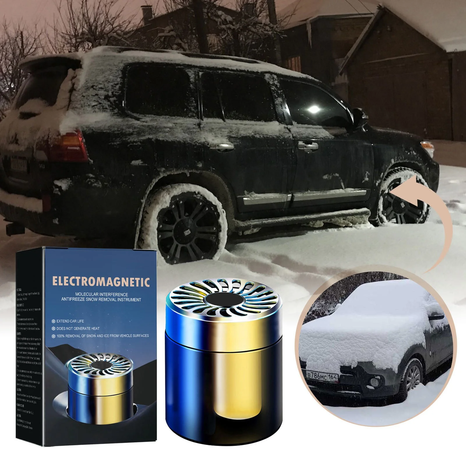 MVNSFEW Car Aroma Removal Ice Car Tool Glass Deicing and Snow Removal Tools Fast Portable Car Window Deicer Car Instrument Interior Accessories Fast Portable Car Glass