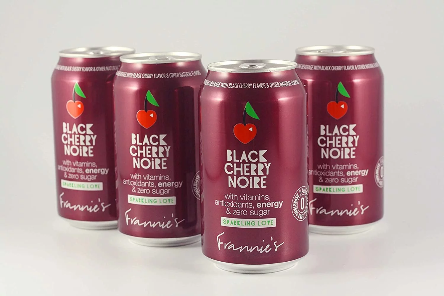 AmishTastes Frannies Sparkling Black Cherry Noire, Protected With High-Density Foam, 12 Oz. Pack of 8