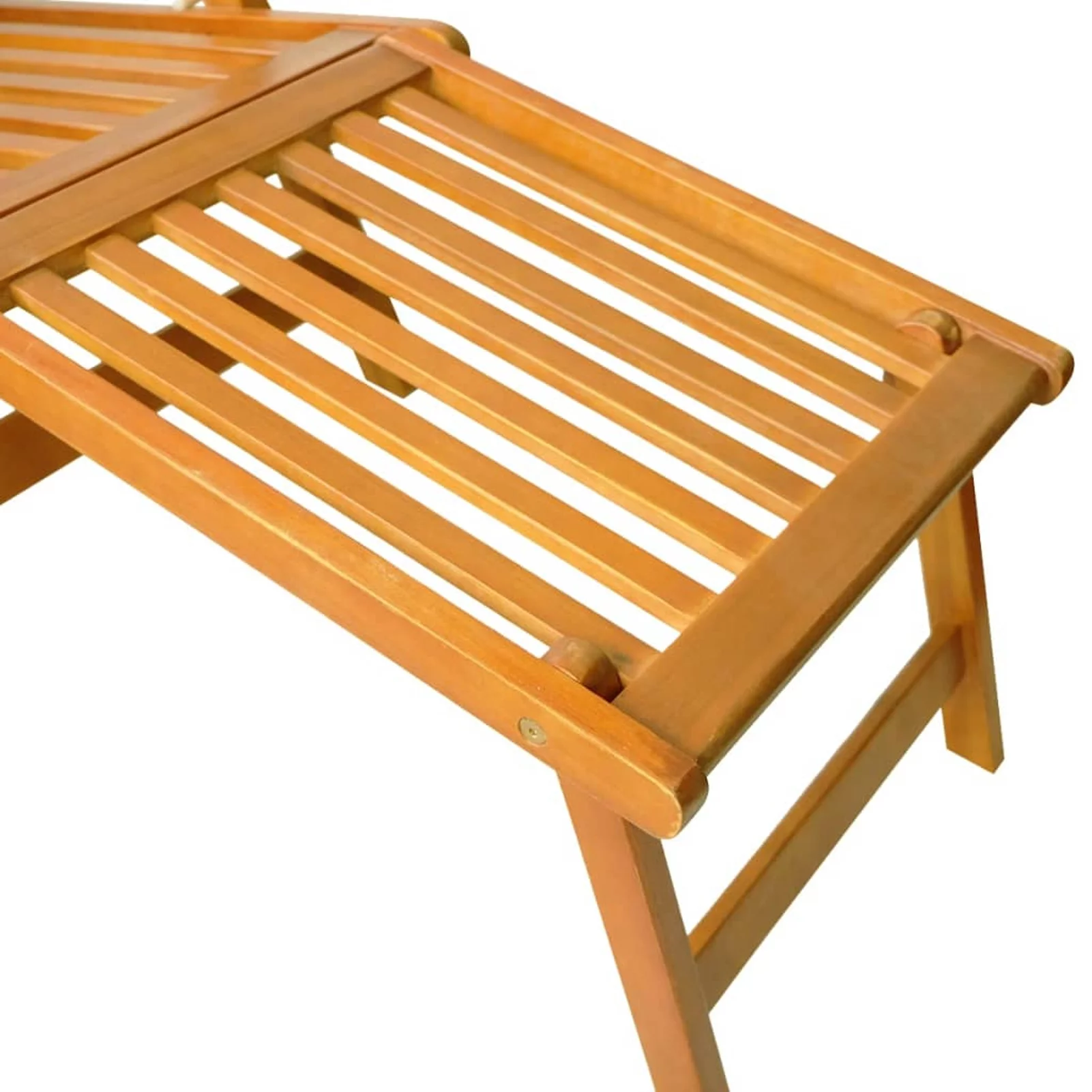 Aibecy Patio Deck Chairs with Footrests 2 pcs Solid Wood Acacia