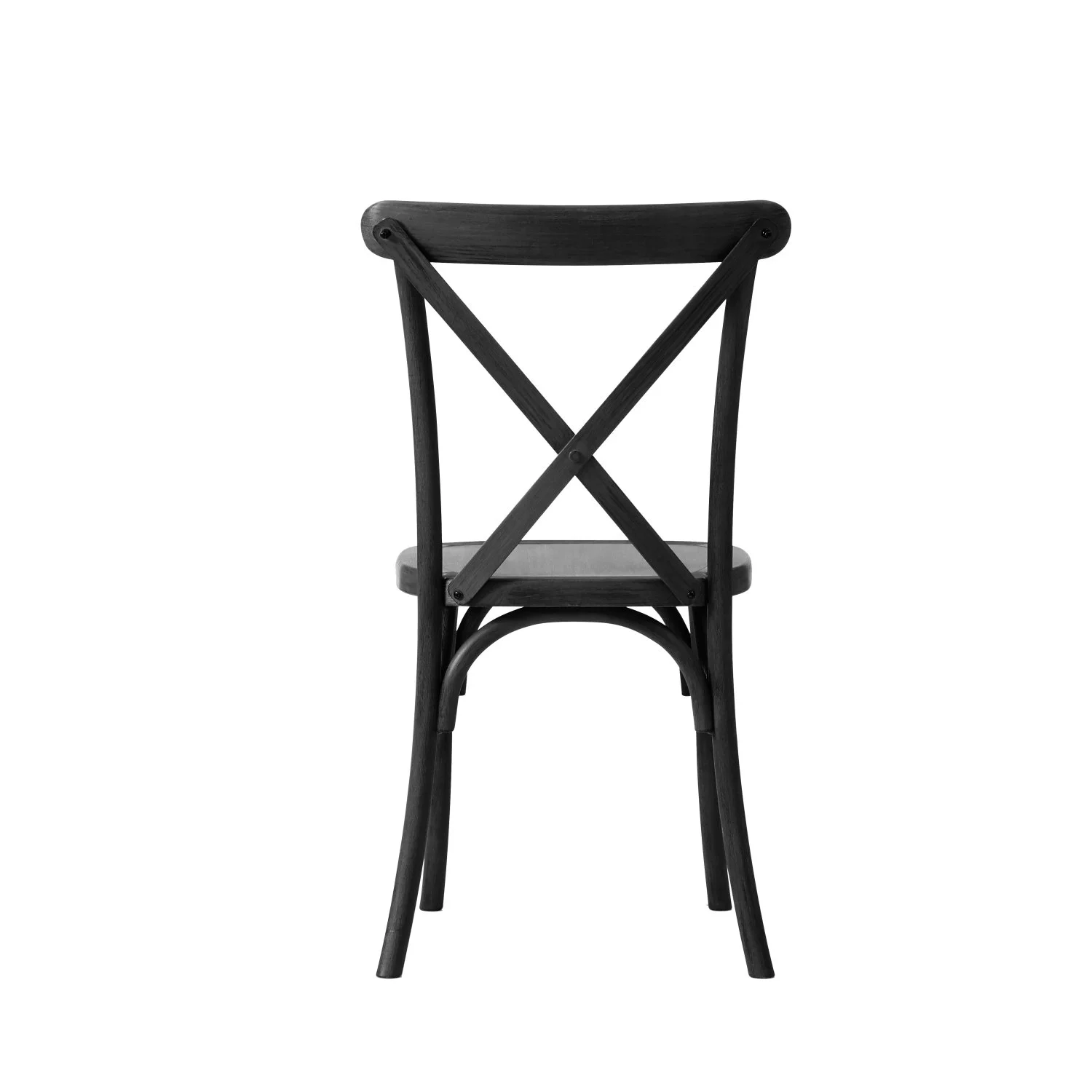 Elegant and Durable Waterproof Black Resin Cross Back Dining Chairs - Set of 2 Stylish Seating Options for Indoor or Outdoor Use in Home  Restaurant  or Event Space