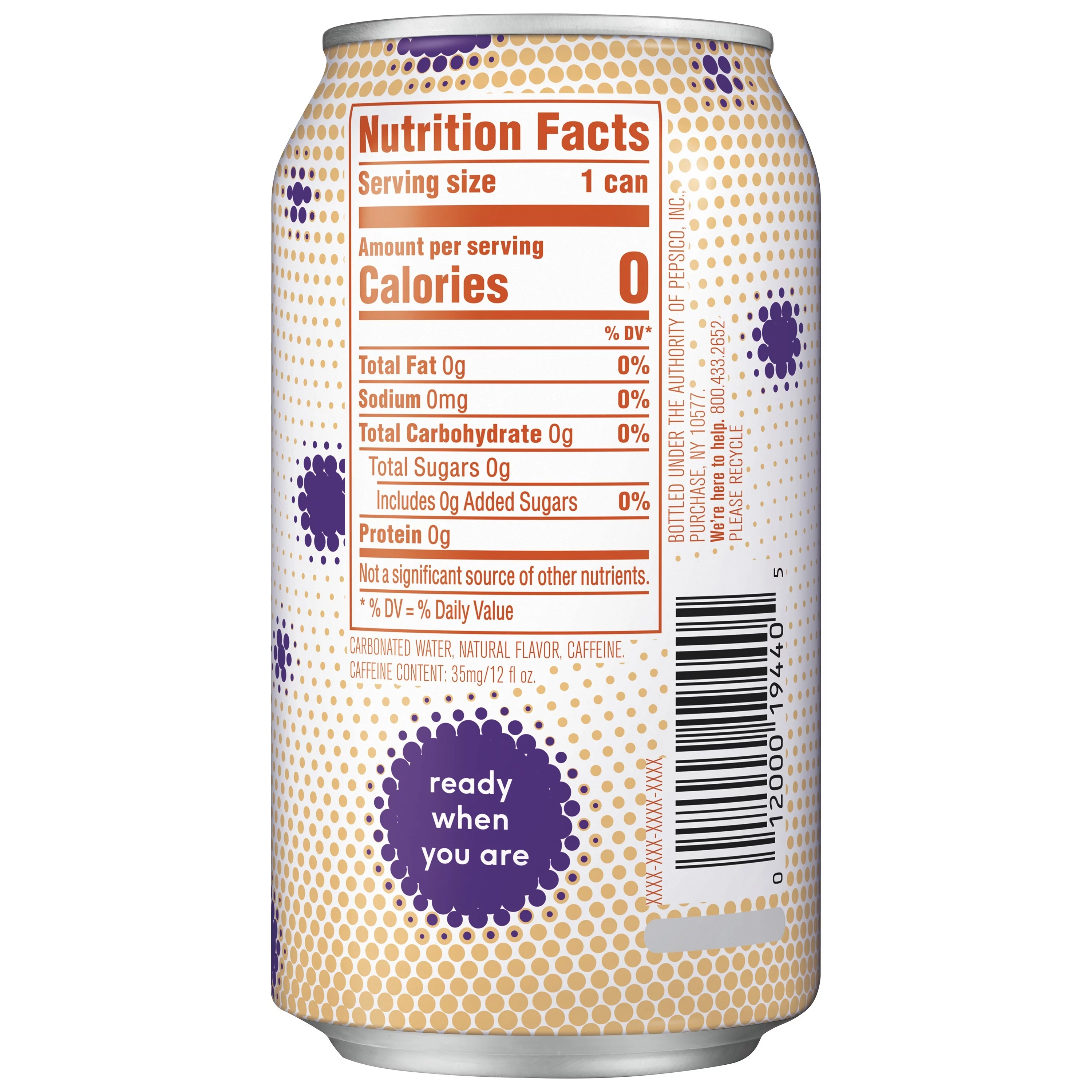 Bubly Bounce Caffeinated Mango Passion Fruit Sparkling Water, 12 fl oz, 8 Pack Cans