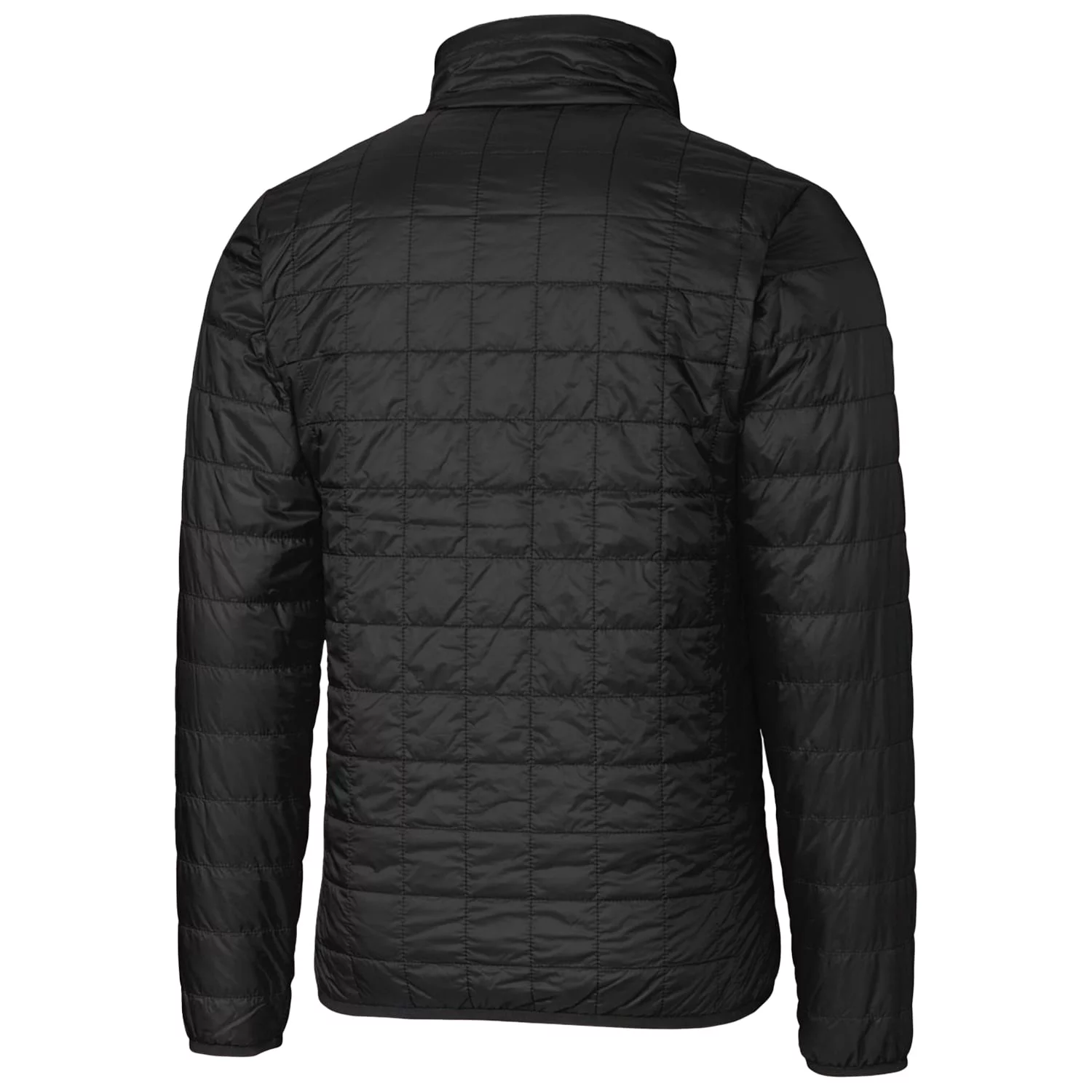 Cutter & Buck Black Grambling Tigers Primary Team Logo Rainier PrimaLoft Eco Insulated Full-Zip Puffer Jacket