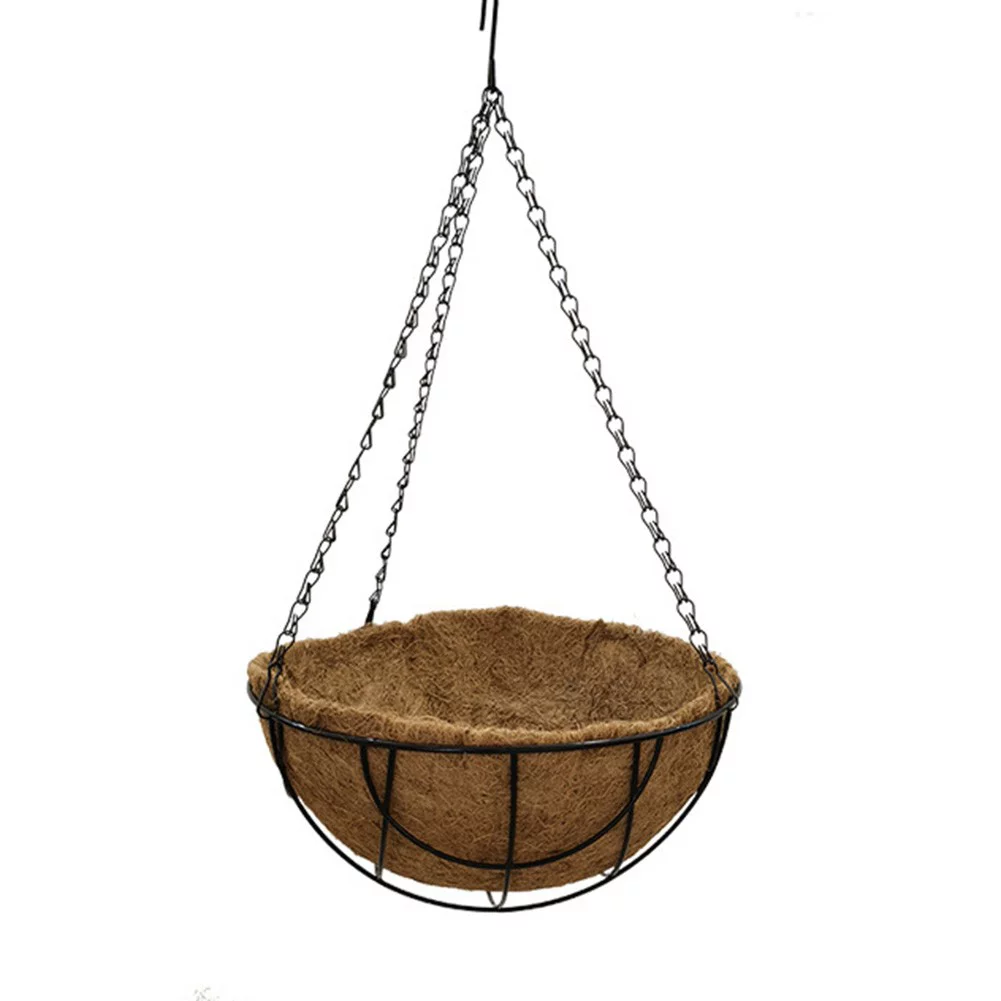 Metal Hanging Baskets with Coco Coir Liner Hanger Holder Plant Flower Pot