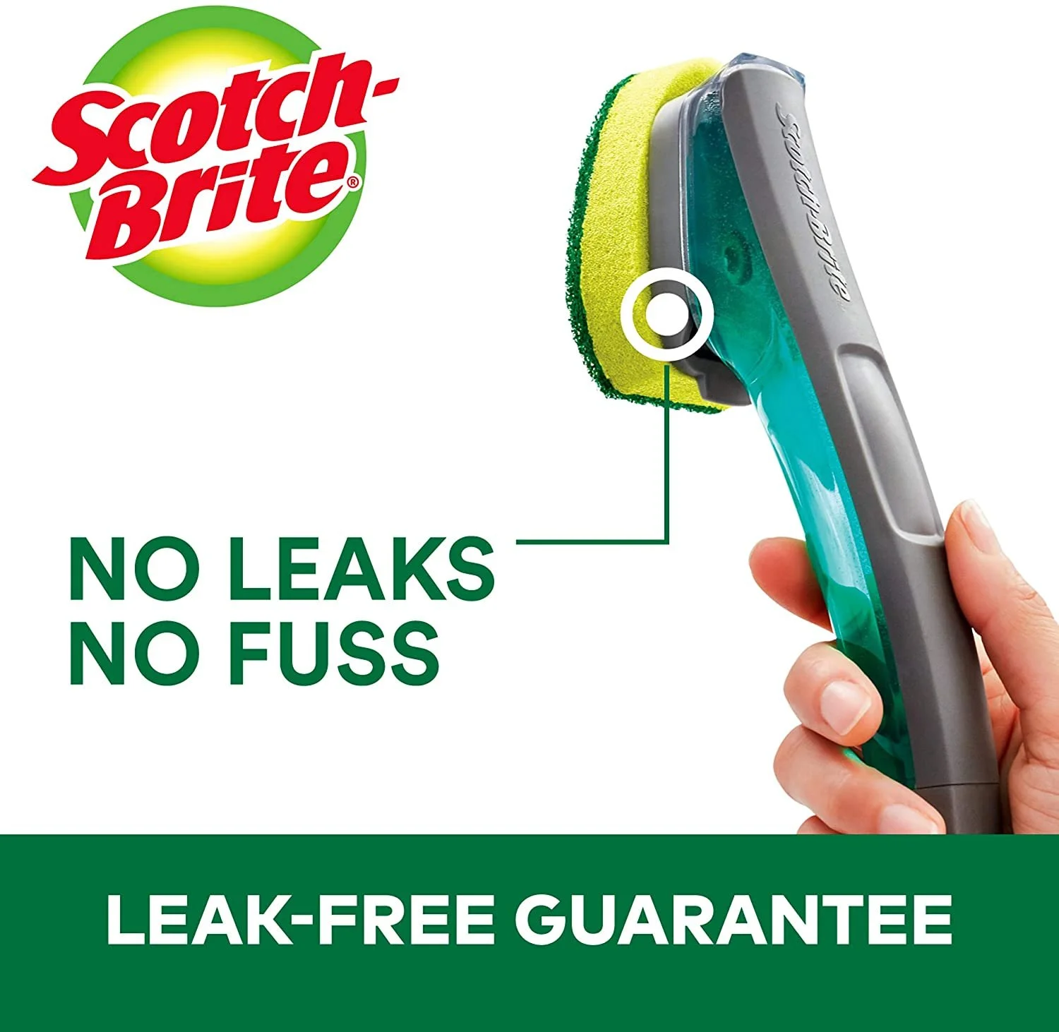 Scotch-Brite Heavy Duty Advanced Soap Control Dishwand, Control Soap With A Button, Keep Your Hands Out Of Dirty Water, Long Lasting and Reusable