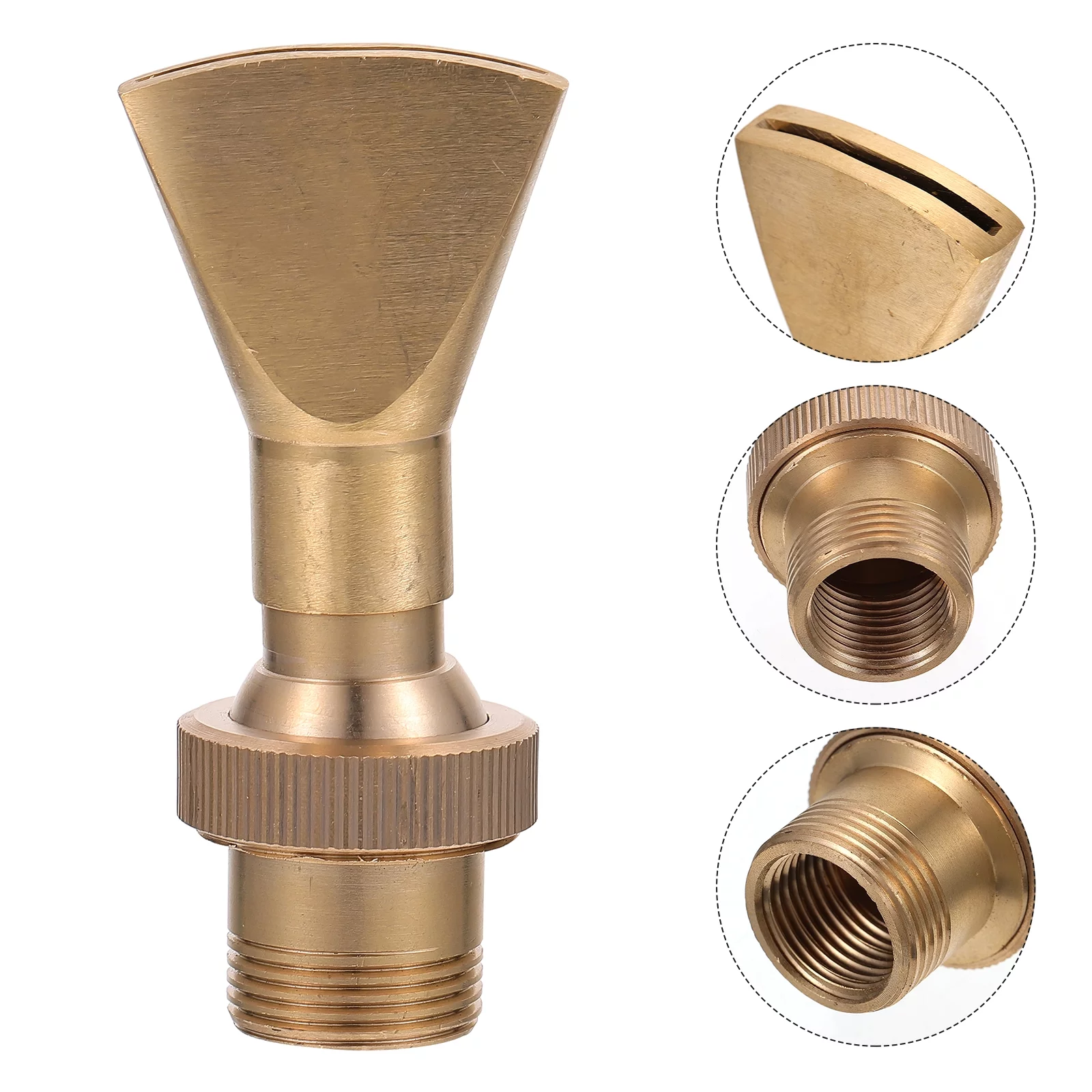 Gongxipen Water Fountain Nozzle Spray 1/2 Inch 3/4 Inch Brass Fan Shaped Pond Sprinkler