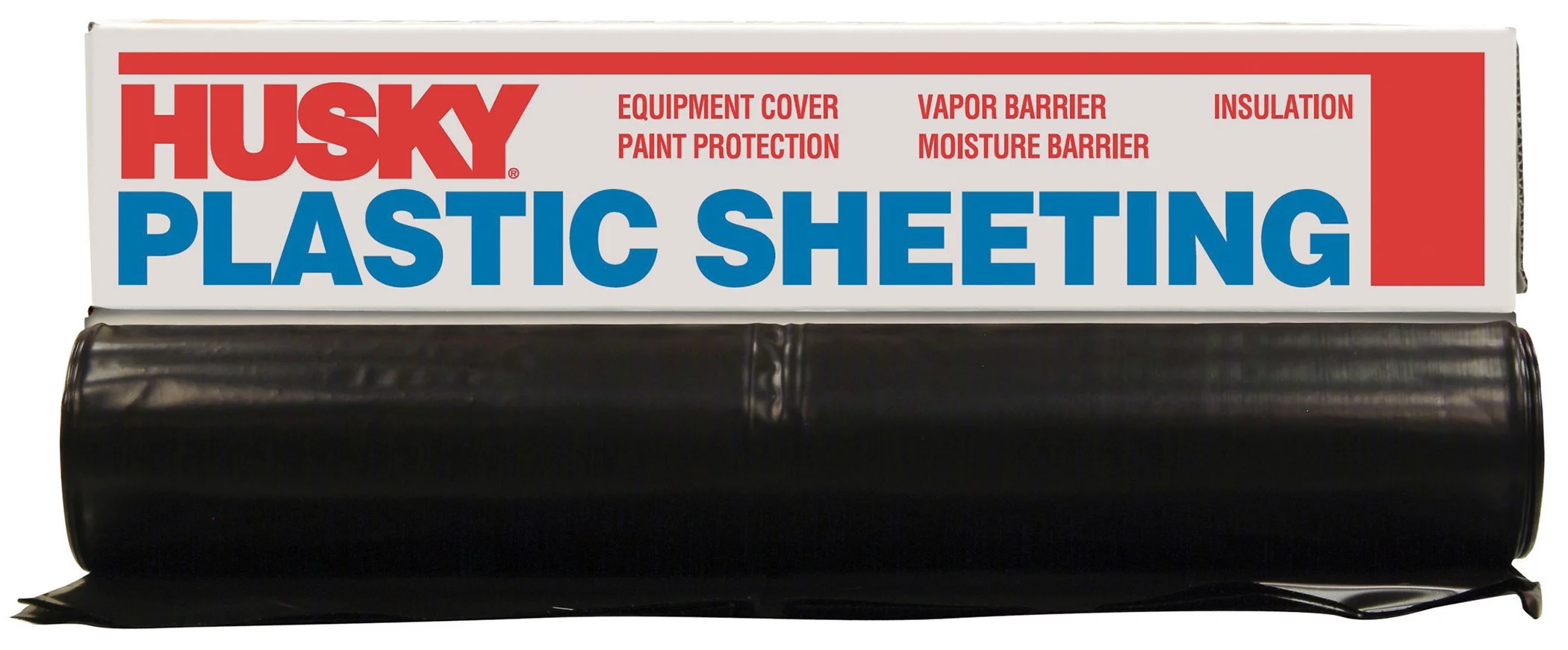 Husky CF0420B 20' X 100' 4 ML Tyco Polyethylene Black Plastic Sheeting