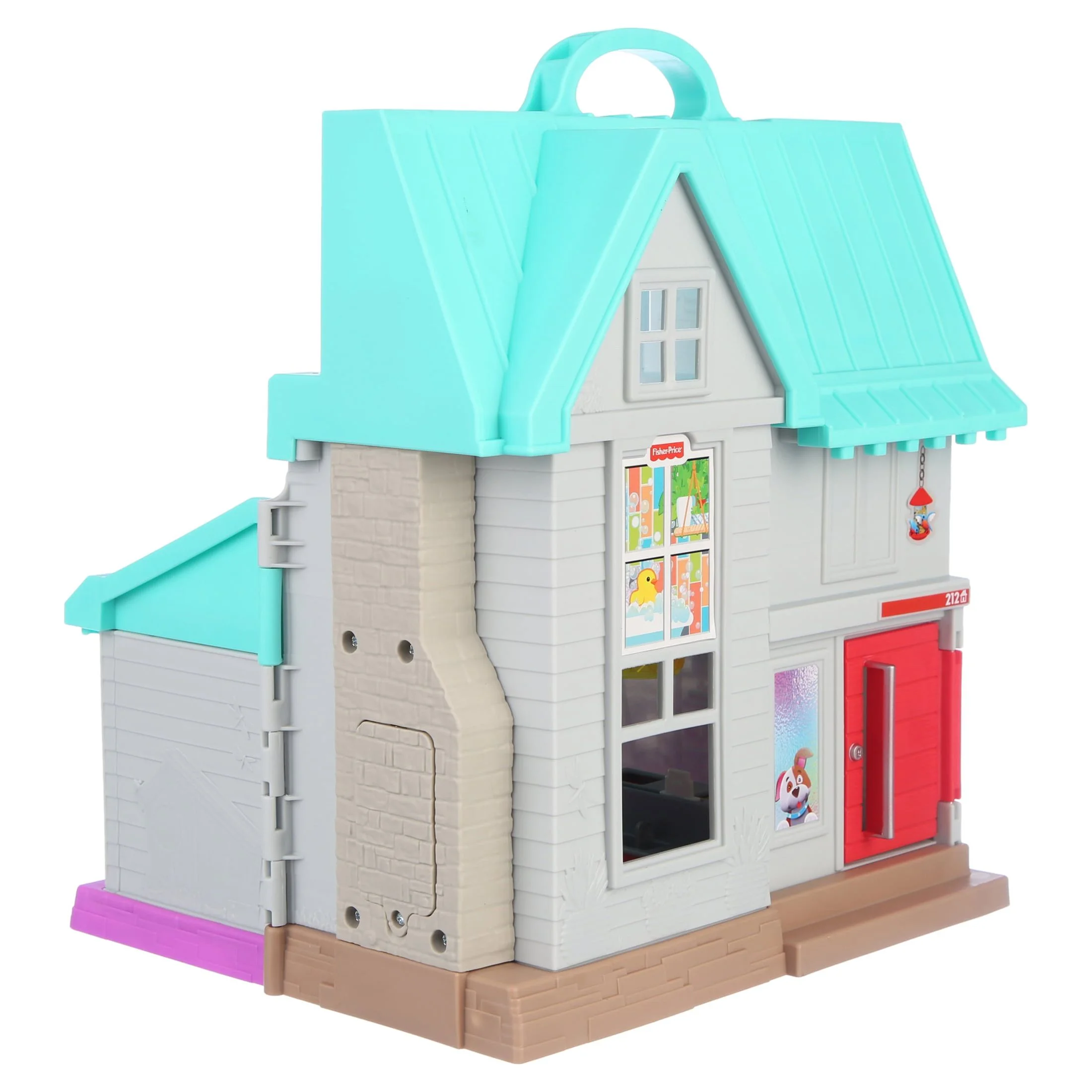 Fisher-Price Little People Toddler Playhouse, Big Helpers Home Electronic Playset, 7 Play Pieces