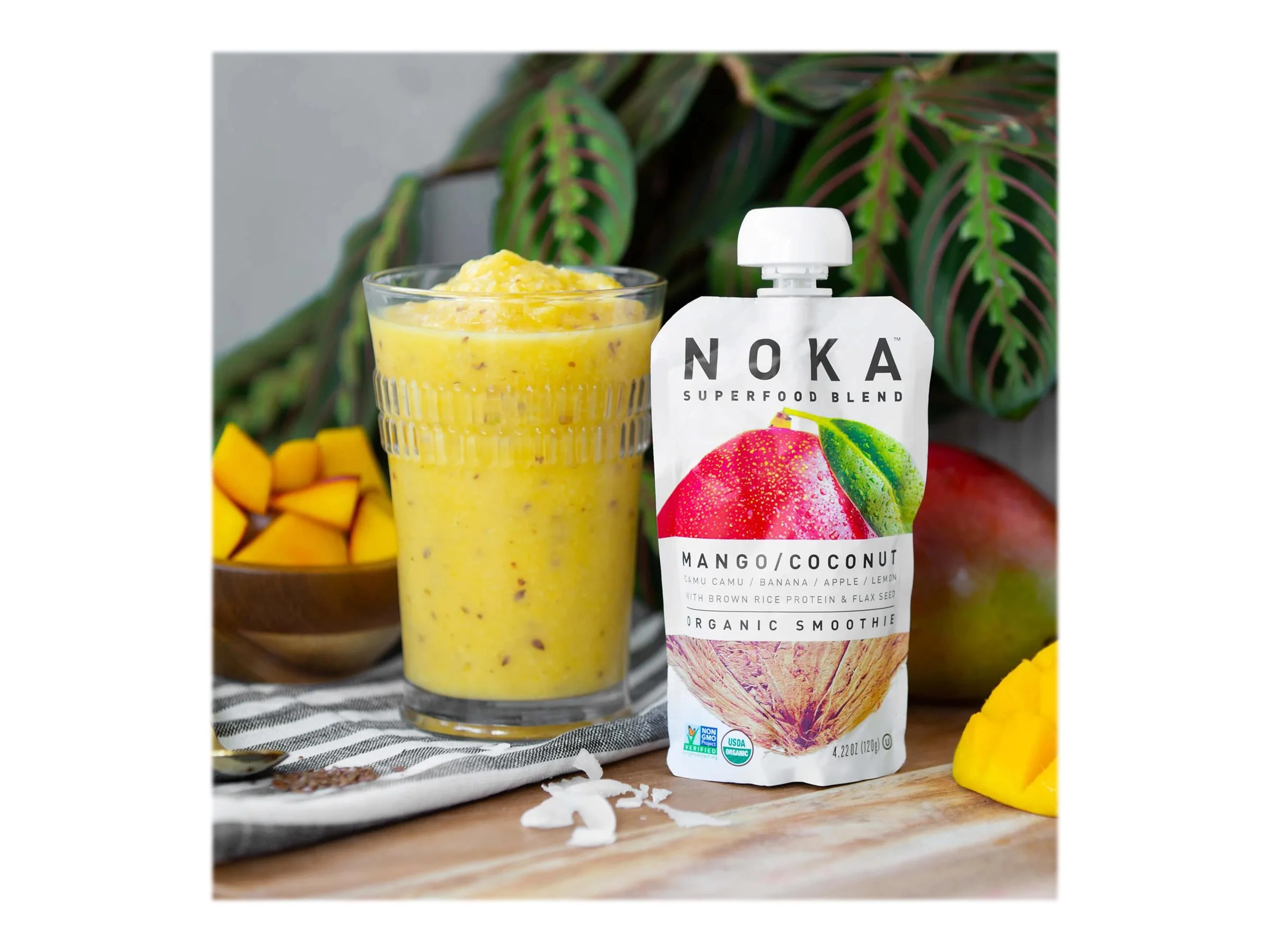 Noka Superfood Blend, Mango Coconut, 4.22 oz, Pack of 6