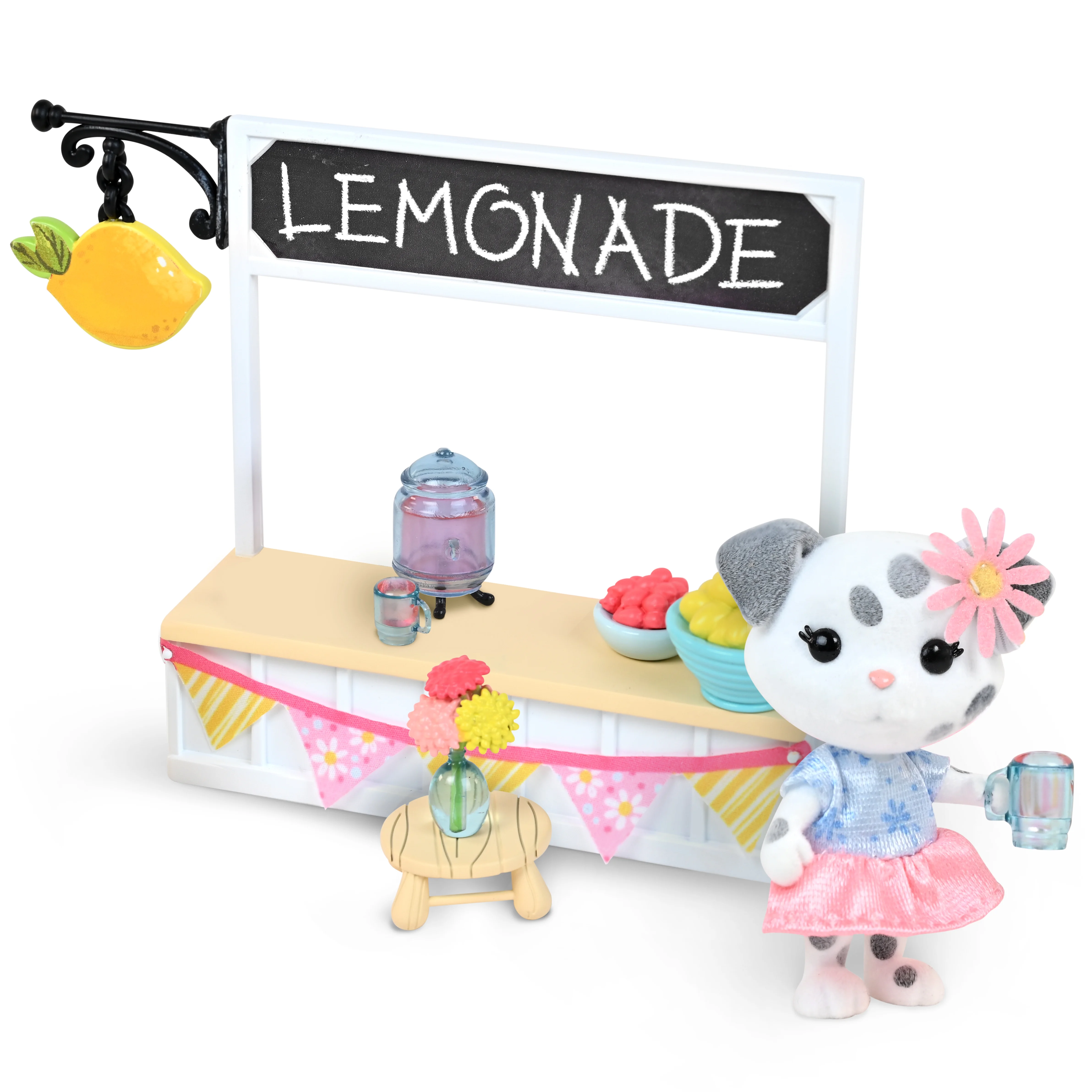 Honey Bee Acres Sweet & Sour Lemonade Stand Playset with Dog Figure, 9 Piece, Ages 3+
