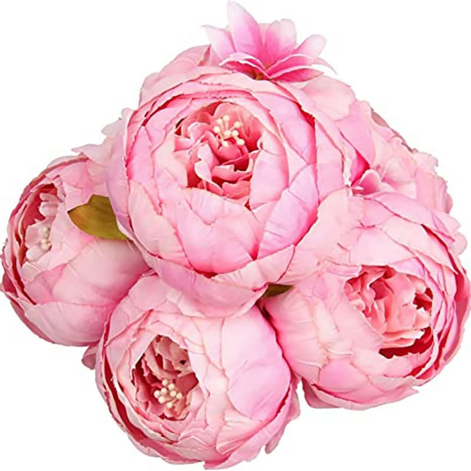 Nvzi -b Fake Flowers Vintage Artificial Peonies Silk Flowers Wedding Home Decor, 1-Pack ( Pink)