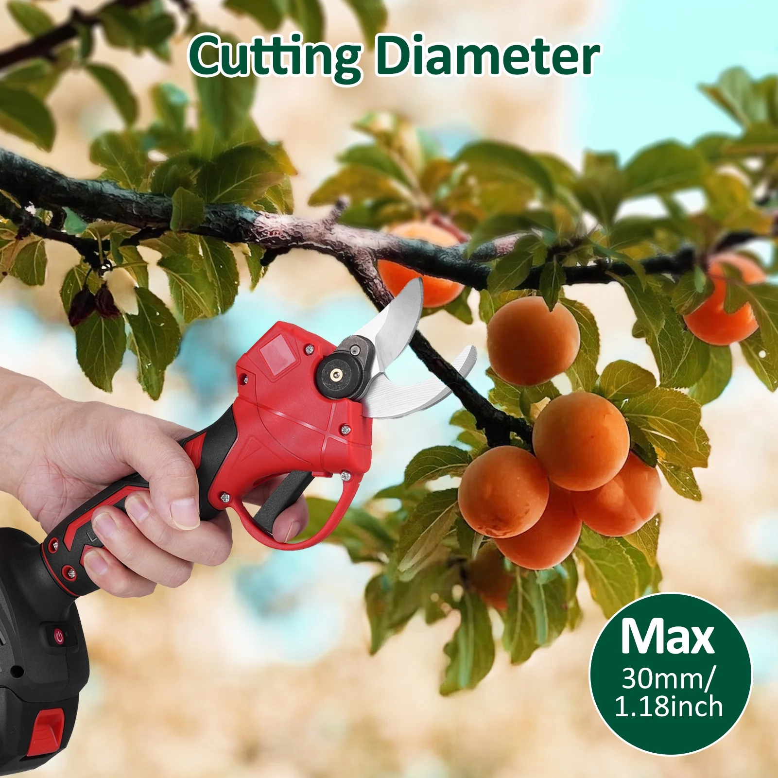 Shears,Diameter With 2pcs Shears 300w With 2pcs 1500mah*5 2pcs 1500mah*5 Batteries Pruner 30mm Diameter With Professional Branch Pruner Shears Professional Branch Buzhi Mewmewcat