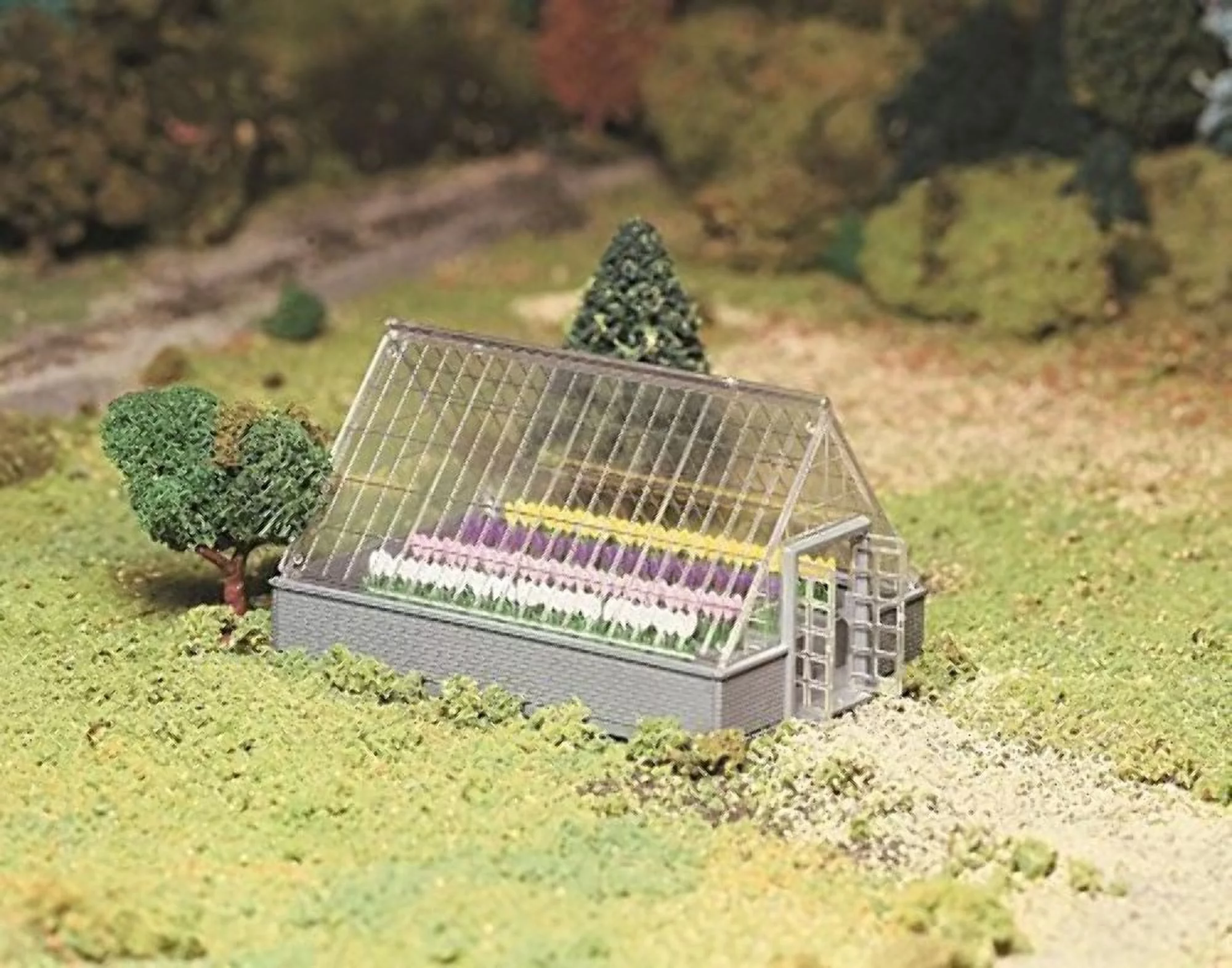 Plasticville Greenhouse with Flowers