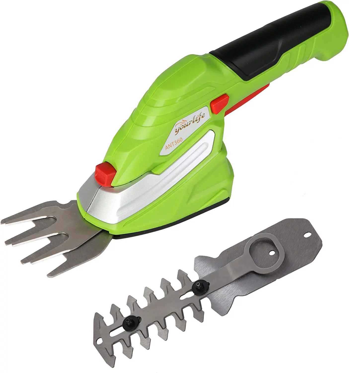 Vilobos 2-in-1 Cordless Grass Shear Garden Hedge Trimmer,60 Minutes Use Time,4.5V, Lightweight 1.15 lbs, for Small Lawns Hedges Shrubbery,Rechargeable Charger Included