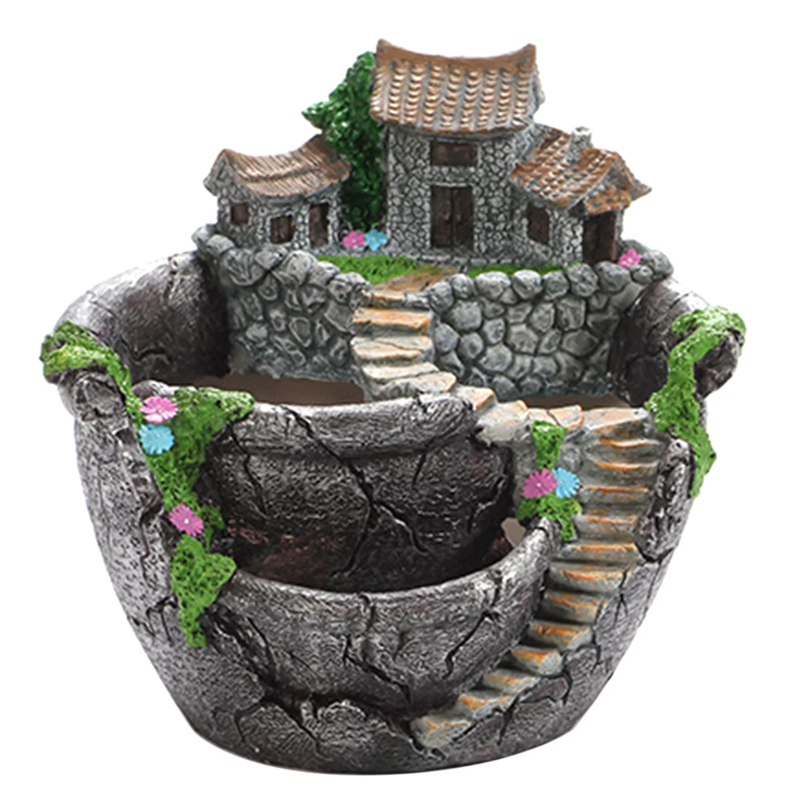 Style Resin Succulent Plants Flowerpot Family Horticulture Small Size Succulent Plants Platter Flowerpot