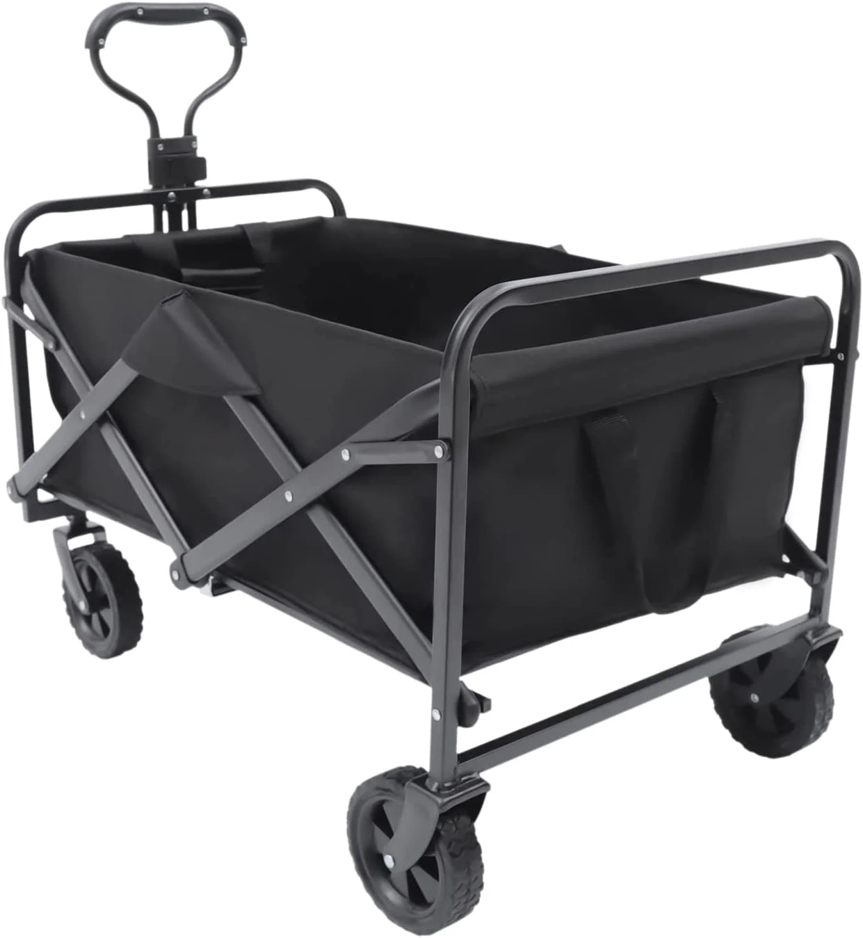 Miumaeov Folding & Rolling Collapsible Garden Cart Camping Wagon Utility 5