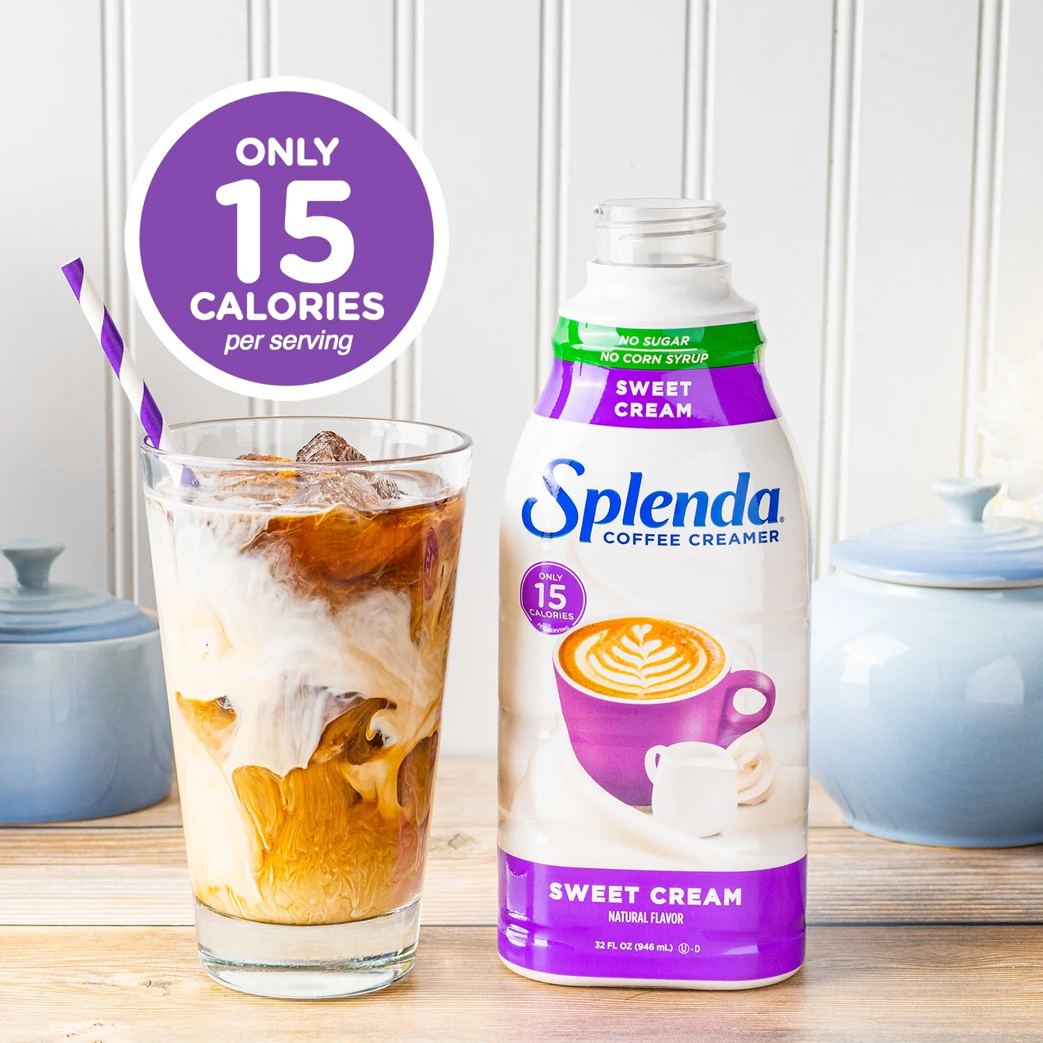 Splenda Sweet Cream Liquid Coffee Creamer, 32 fl oz Bottle