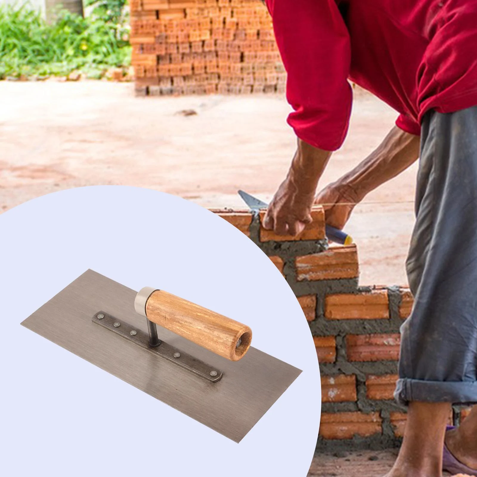 SunniMix Concrete Finishing Trowel Bricklaying Trowel for Concrete Finishing Scraping