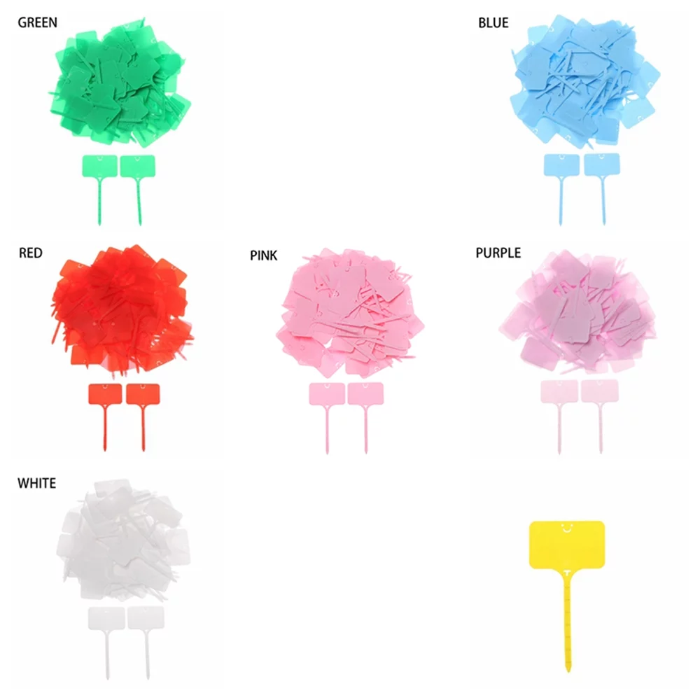 100pcs Portable Sorting Gardening Greenhouse Writing Plate Seedling Tags Classification Markers Garden Labels Card Mark BLUE