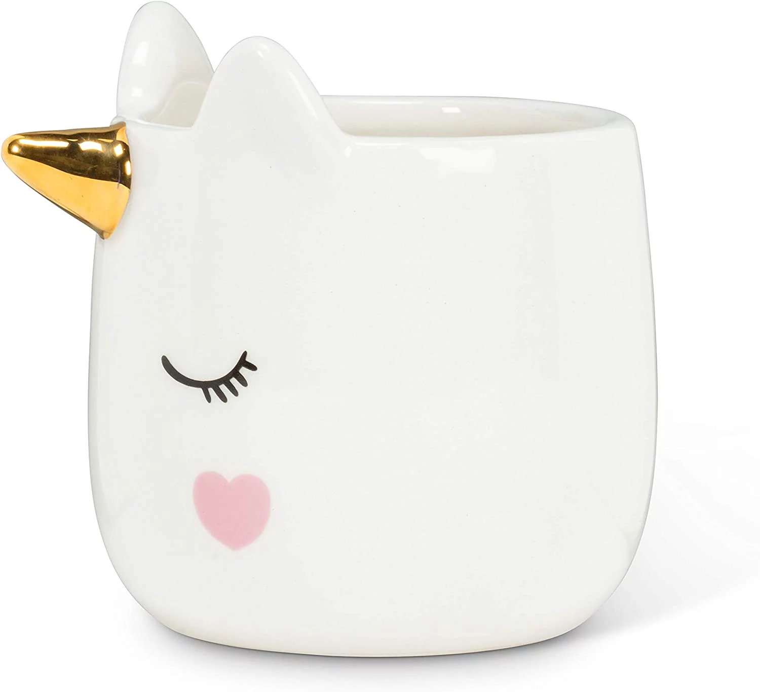 Abbott Collection AB-27-MINIKIN-428 3.5 in. Sleeping Unicorn Planter, White - Small