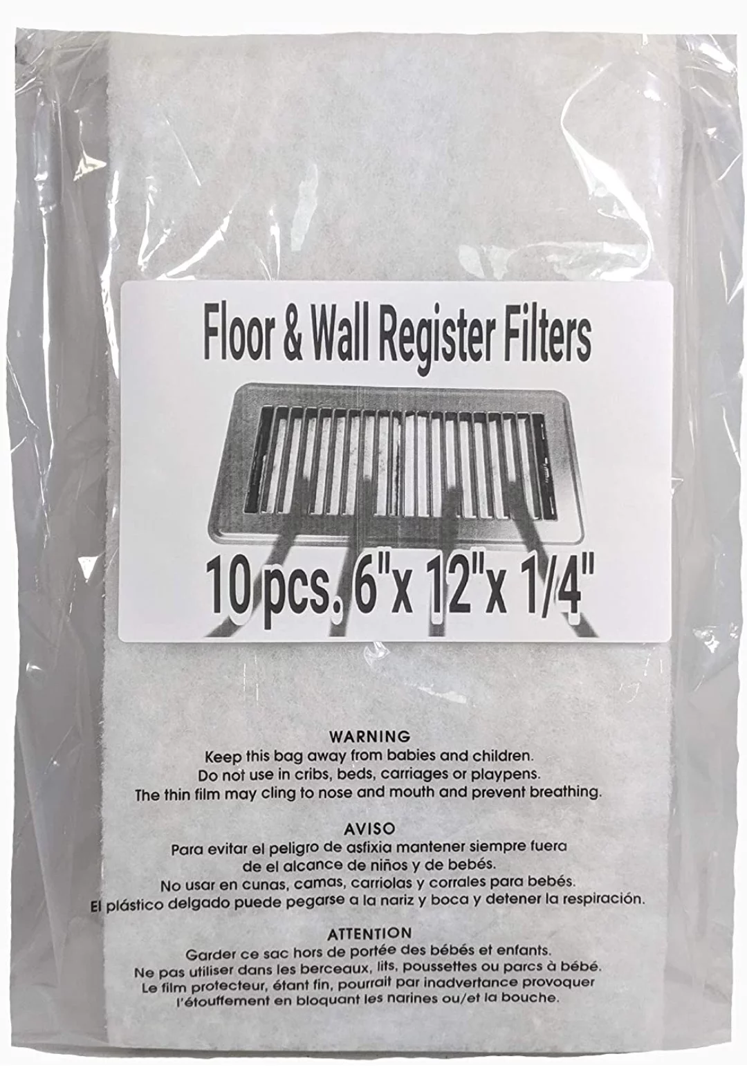 Dogwood Boutique Floor Heat & Air Register Filter 10 Pcs. 6''x 12''x1/4''