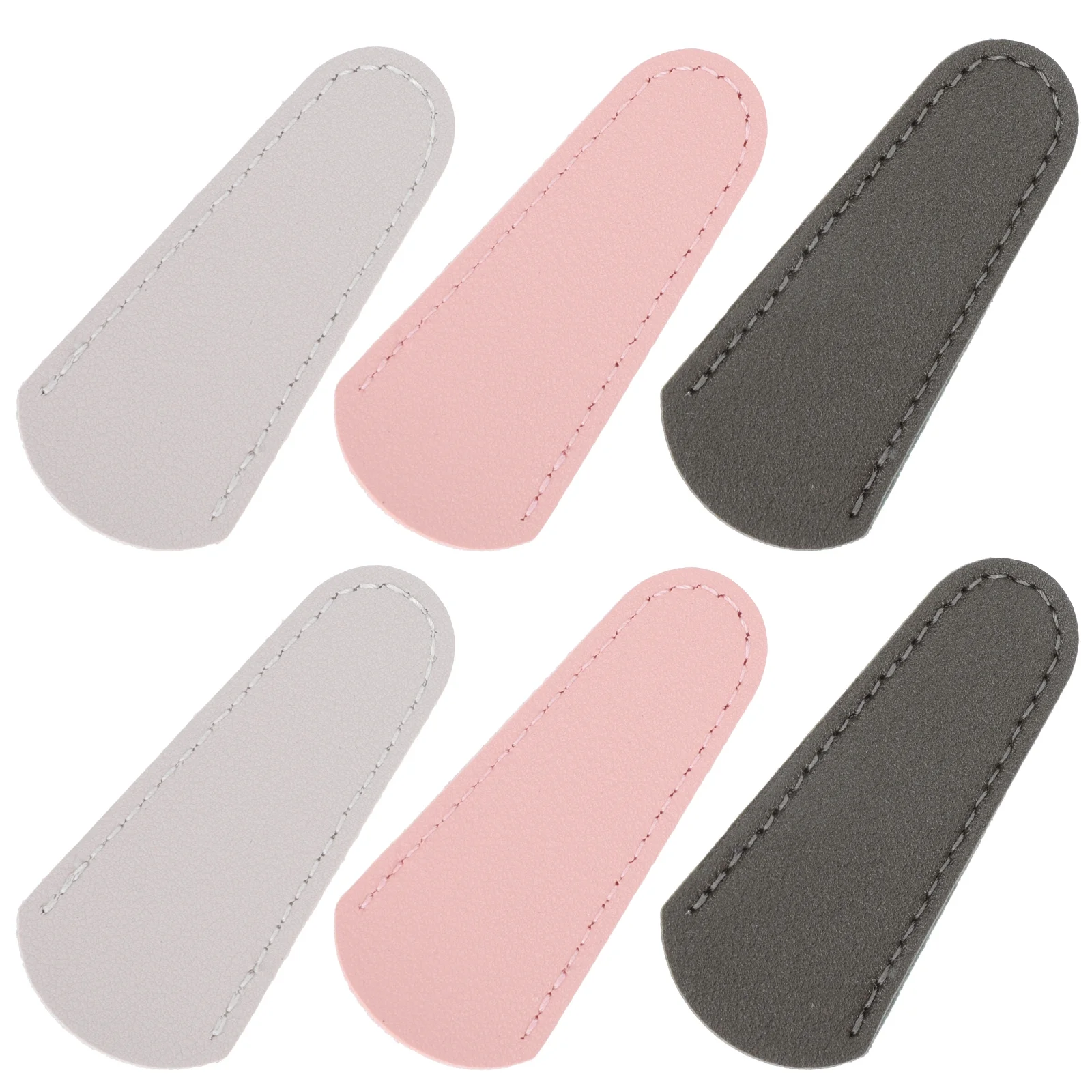 6 Pcs Razor Eyebrow Trimming Scissor Cover Scissor Protector Scissors Set Protection Leather