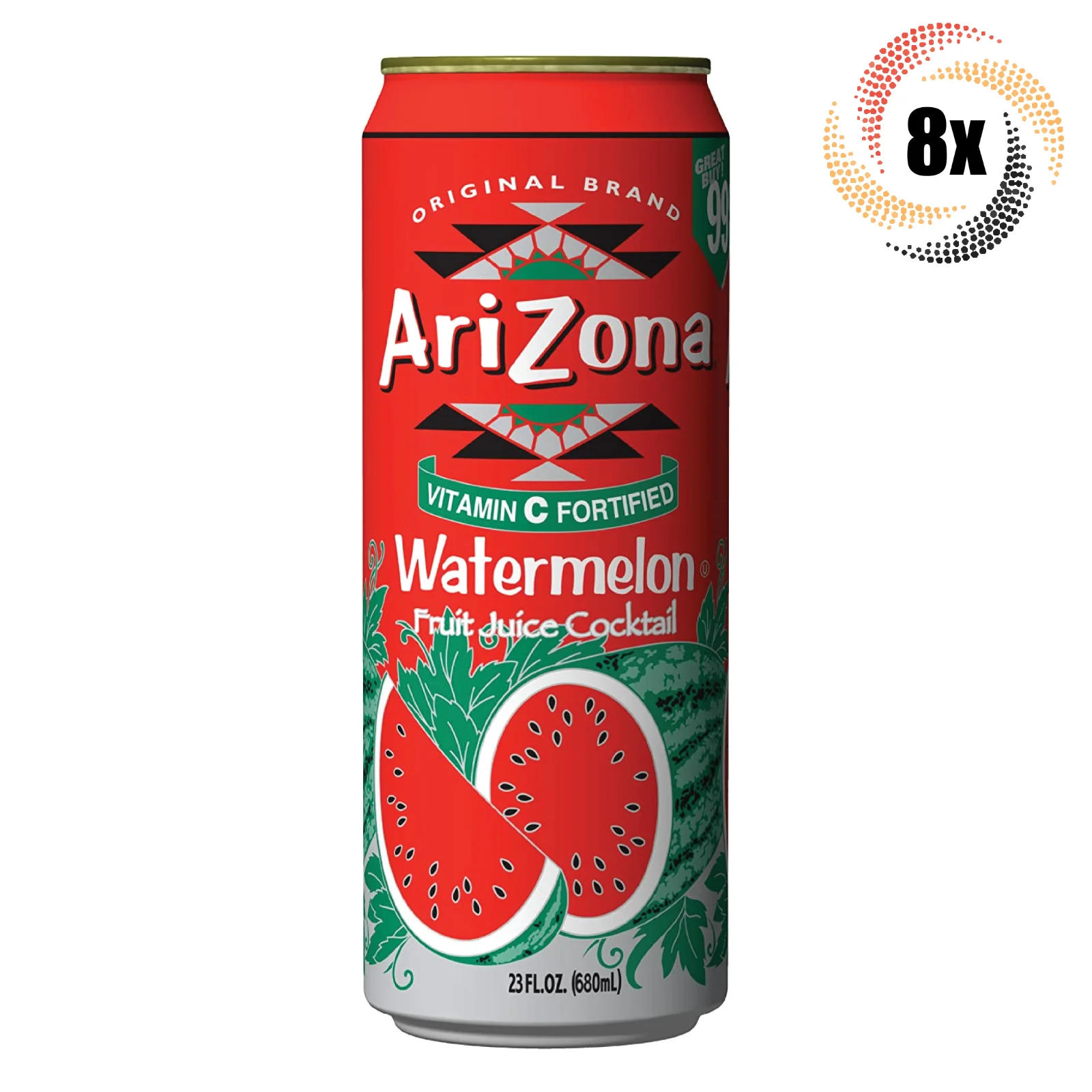 8x Cans Arizona Watermelon Fruit Juice Cocktail 23oz ( Fast Free Shipping )
