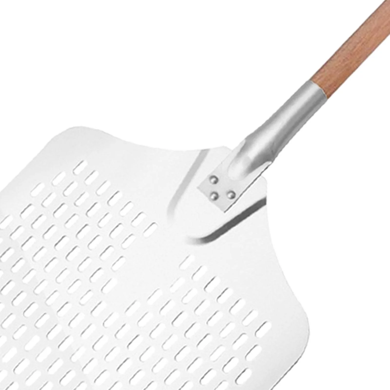 Aluminum Metal Pizza Peel Pizza Spade, Easy to Use Pizza Spade Cutting Board, Oven Kitchen Baking Tools, Wooden Handle Pizza Paddle Durable 132.7cm