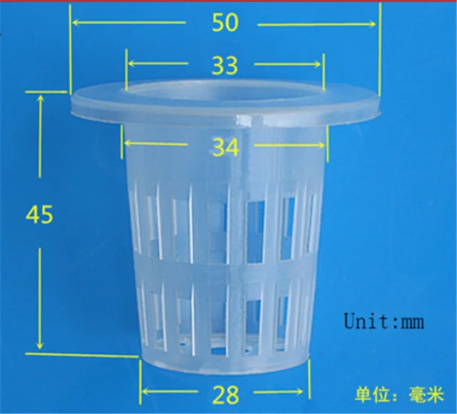 PP Hydroponics Plants Dedicated Solid Root Colonization Basket Vase  Cup Water Garden Aquarium Container