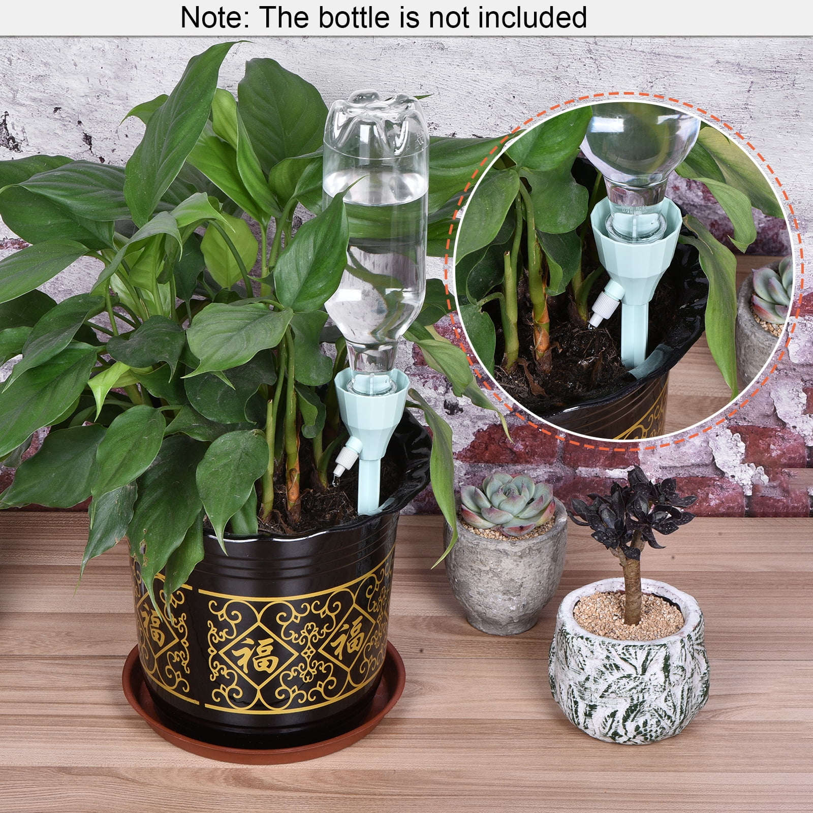 Uxcell Self Watering Spikes, Plastic Adjustable Automatic Irrigation Devices Green 3Pcs