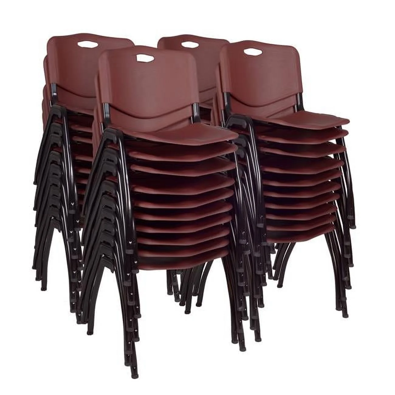 M Stack Chair, Burgundy - Pack of 40