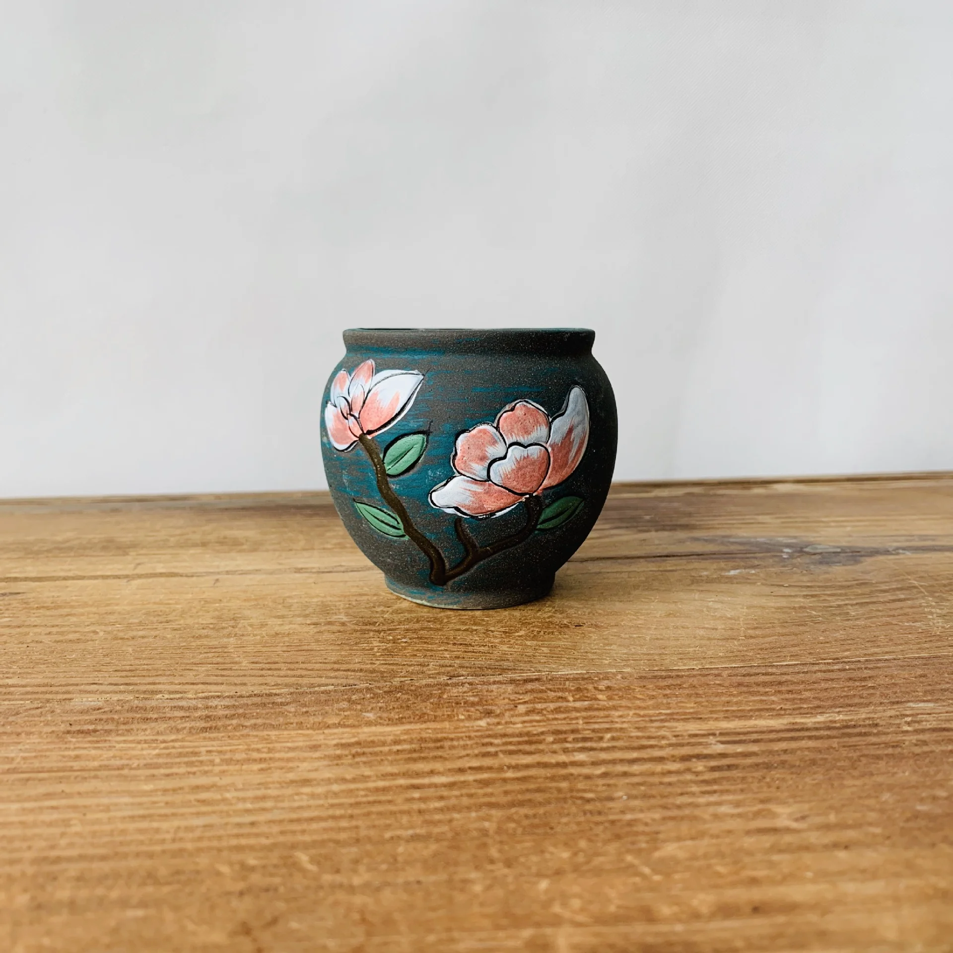 Ceramic Succulent Pot - Hand-painted Rustic Planter