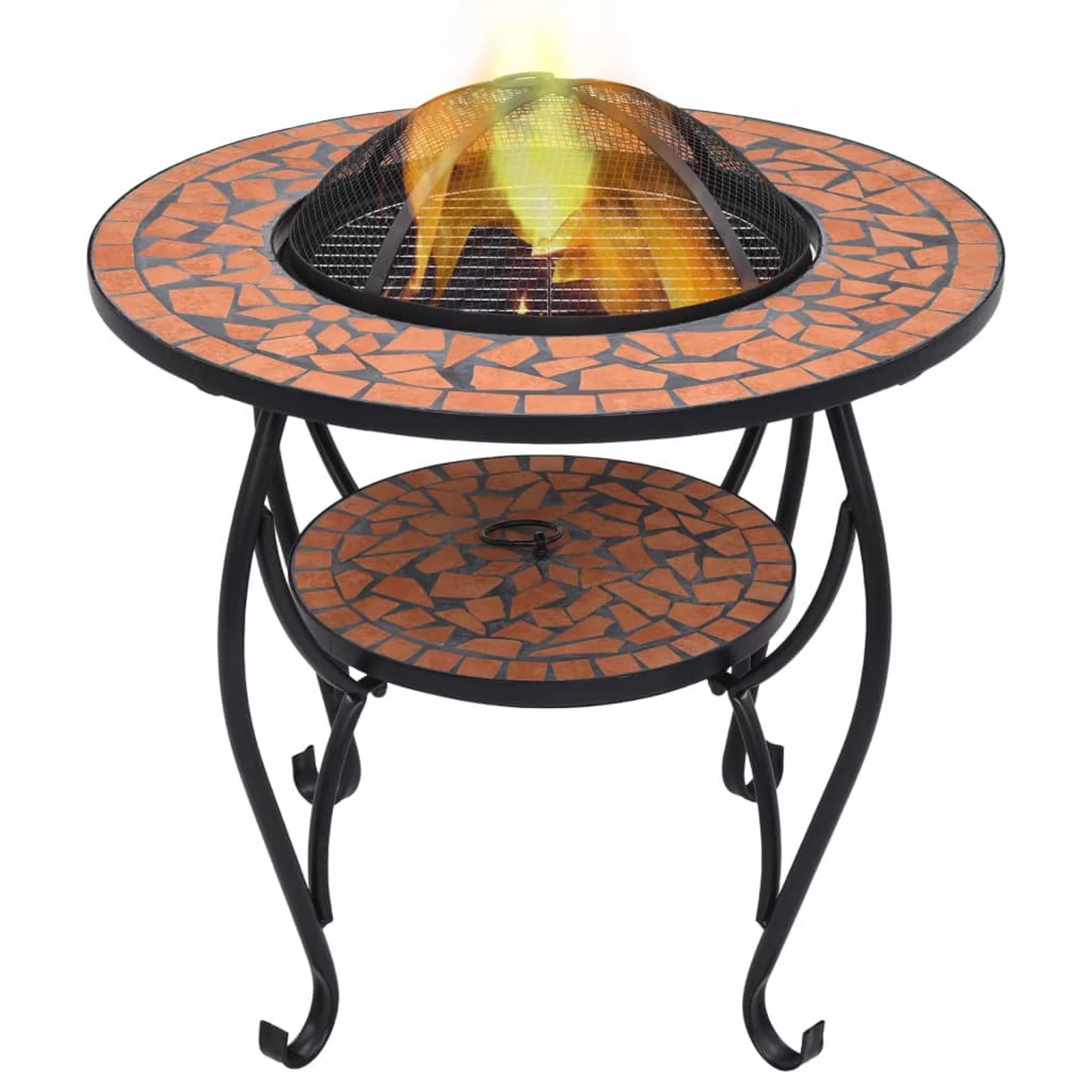 Carevas Fire Pit Table Terracotta 26.8