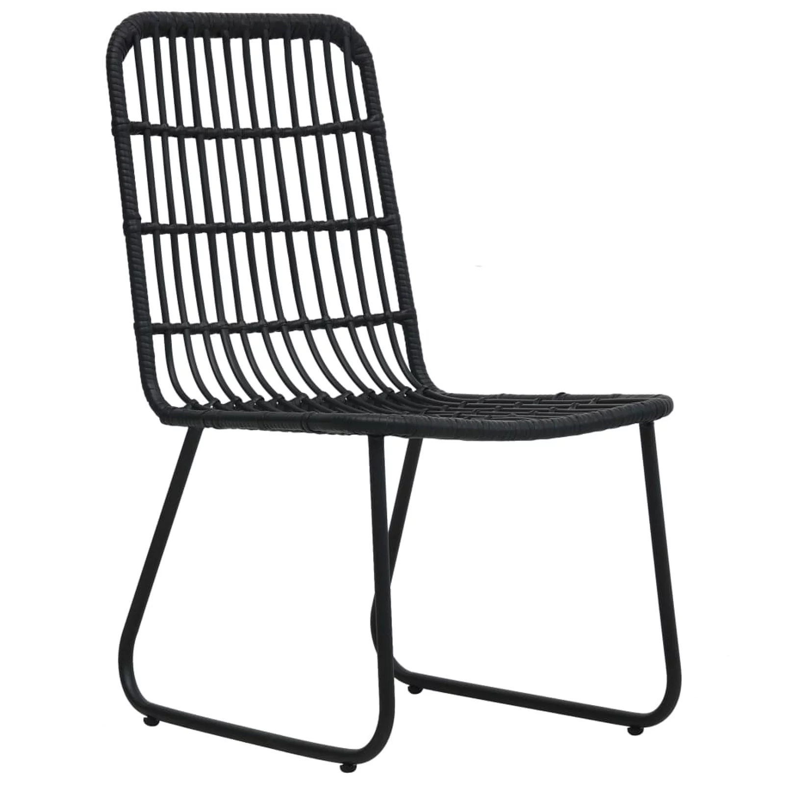 Suzicca Garden Chairs 2 pcs Poly Rattan Black