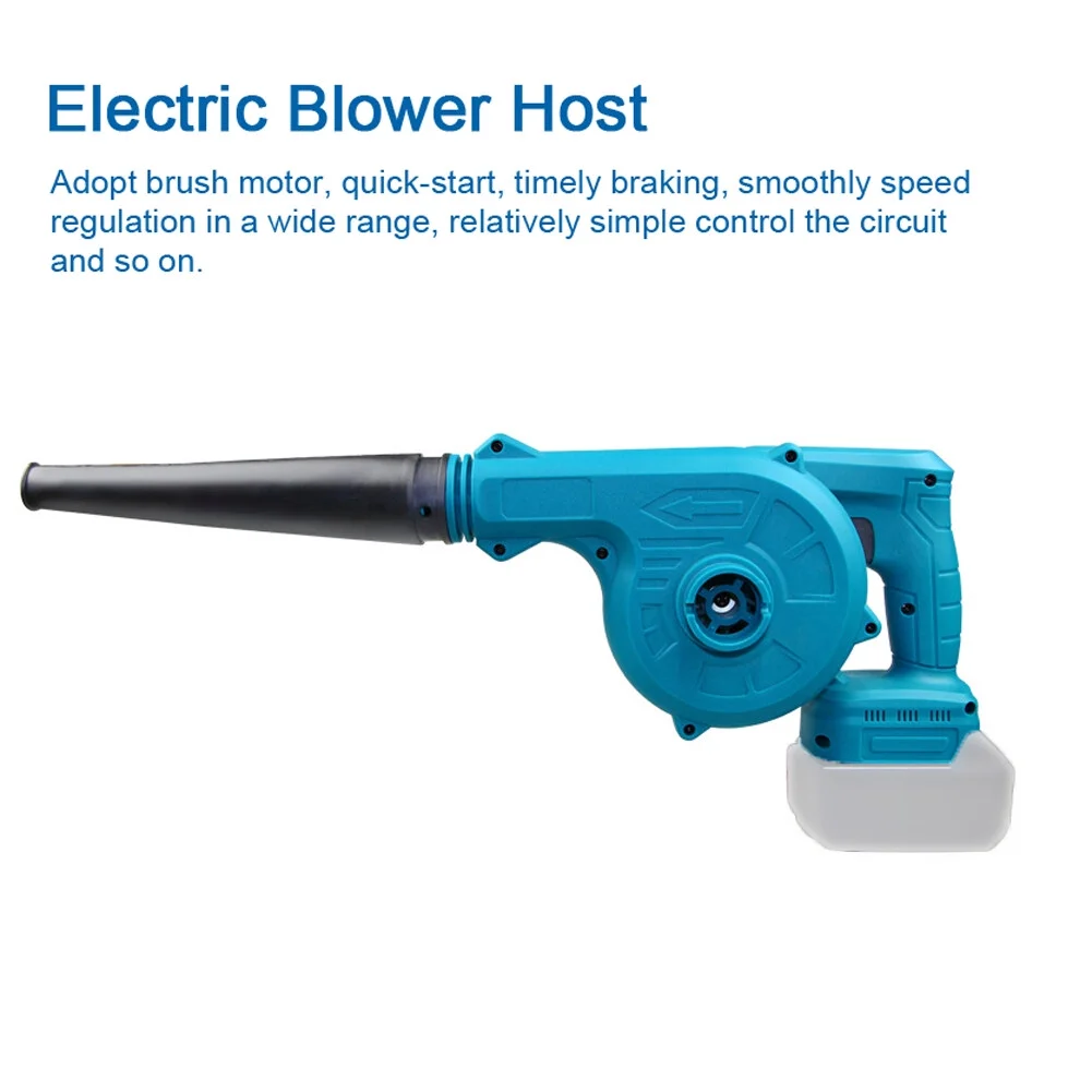 High-Power Electric Blower Strong Wind Leafs Blower Stepless Speed Change Dust Removal Fan Handheld Lithium Battery Power Supplys Home Snow Cleaner Power Tool