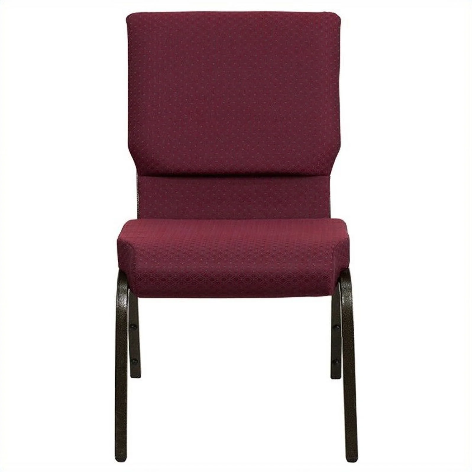 Bowery Hill Church Stacking Guest Chair in Burgundy