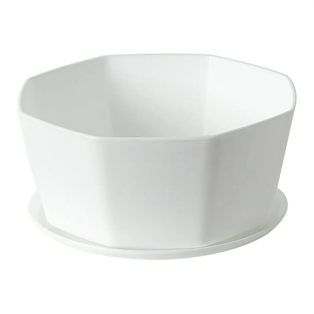 Flower Pots Large Diameter Plastic Planters with Drainage Hole Modern Planting Pots Great for Herbs African Violets Foliage