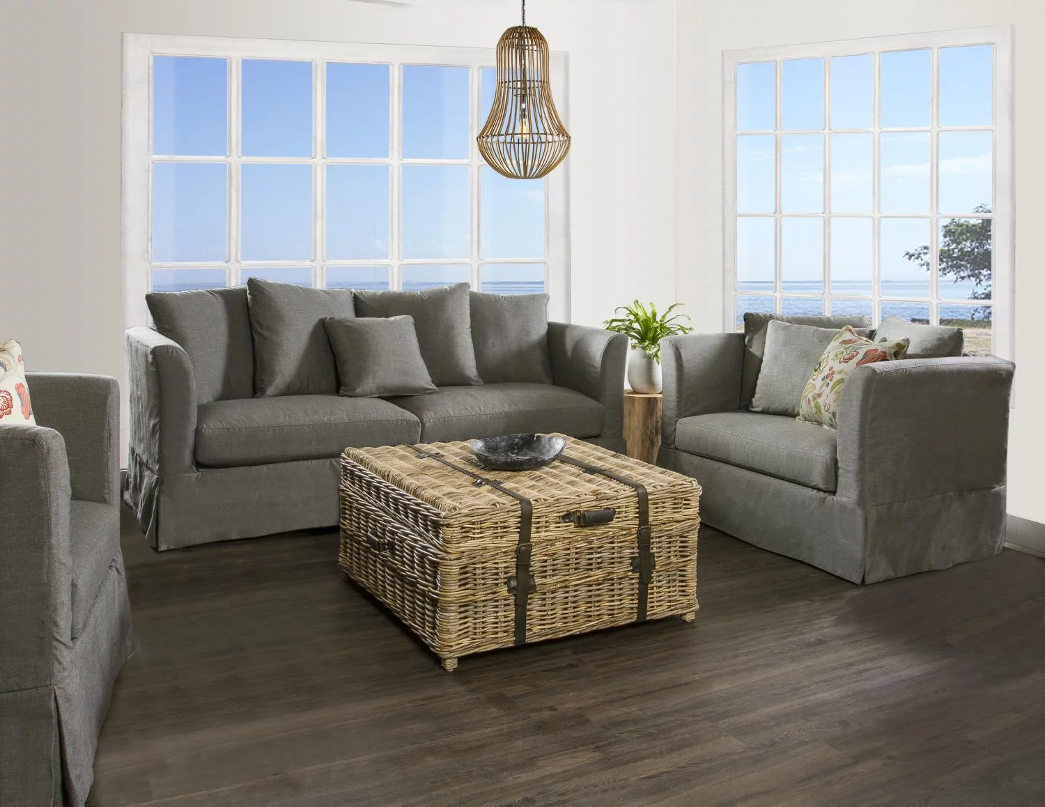 Padmas Plantation  Sunset Beach Chair & A Half - Canvas Flax - 34 x 50 x 34 in.