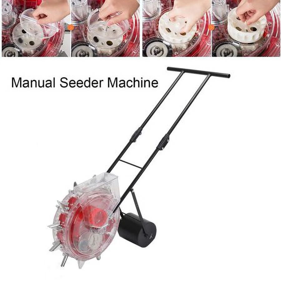 ECUTEE Manual Seed Planter Spreader Peanut Corn Bean Planter Handheld Seeding Machine Garden Hand-push Roller Seeder