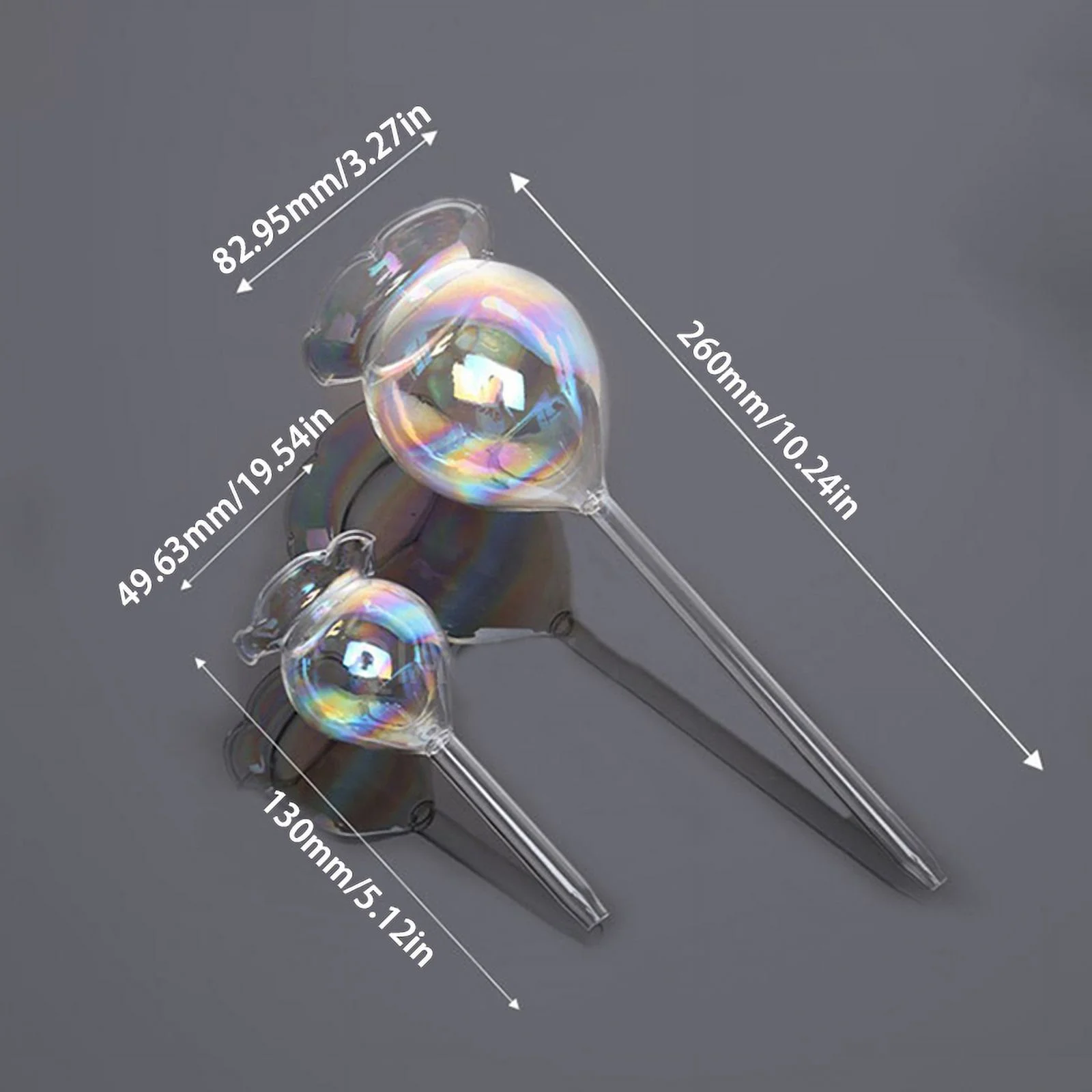 1PC Automatic Flower Watering Device Plant Waterer Self Watering Globes Flower Shape Hand Blown ClearPlastic Aqua Bulbs