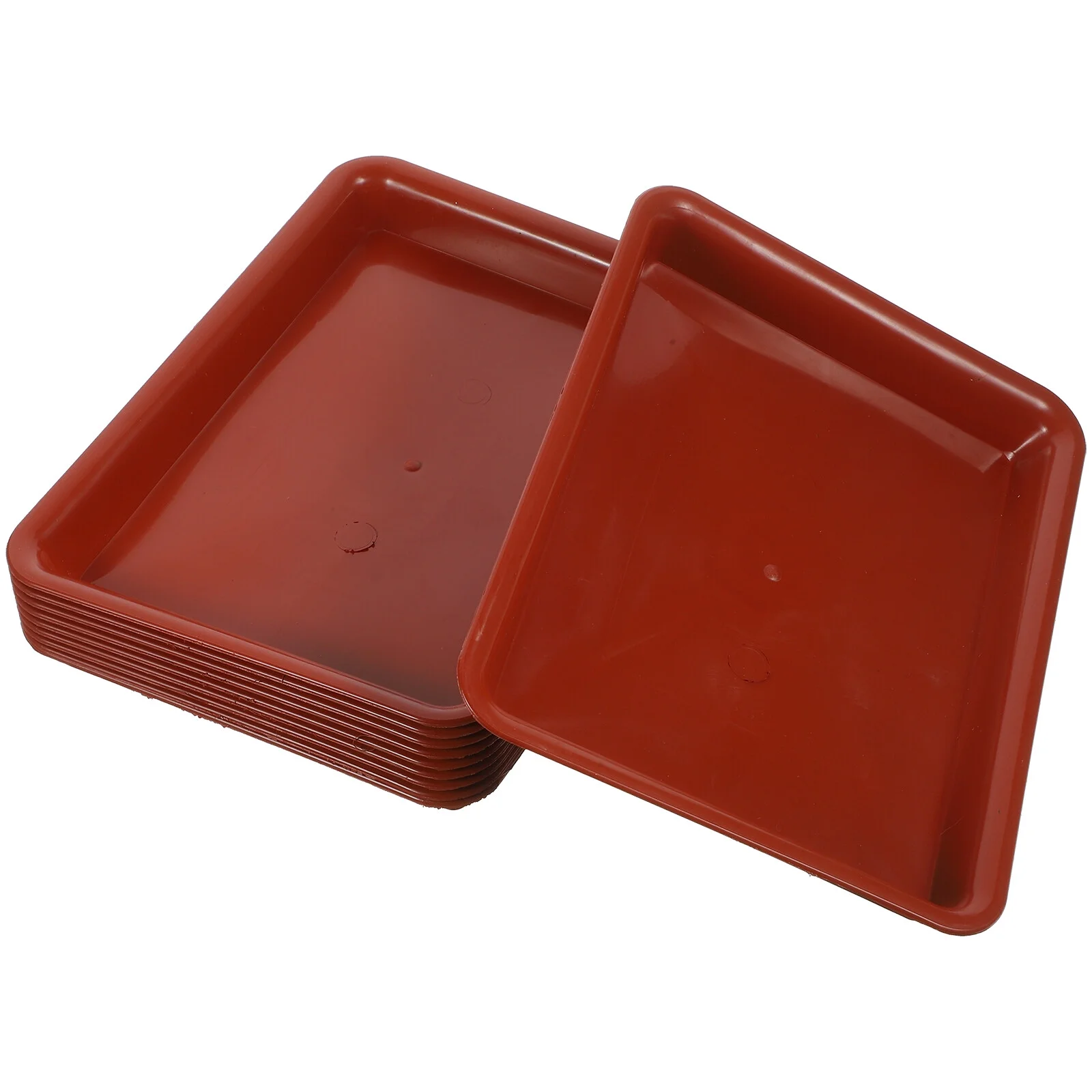 Yueyihe 10Pcs Rectangular Flowerpot Water Tray Rectangular Plant Saucer Garden Plant Pot Holder Trays