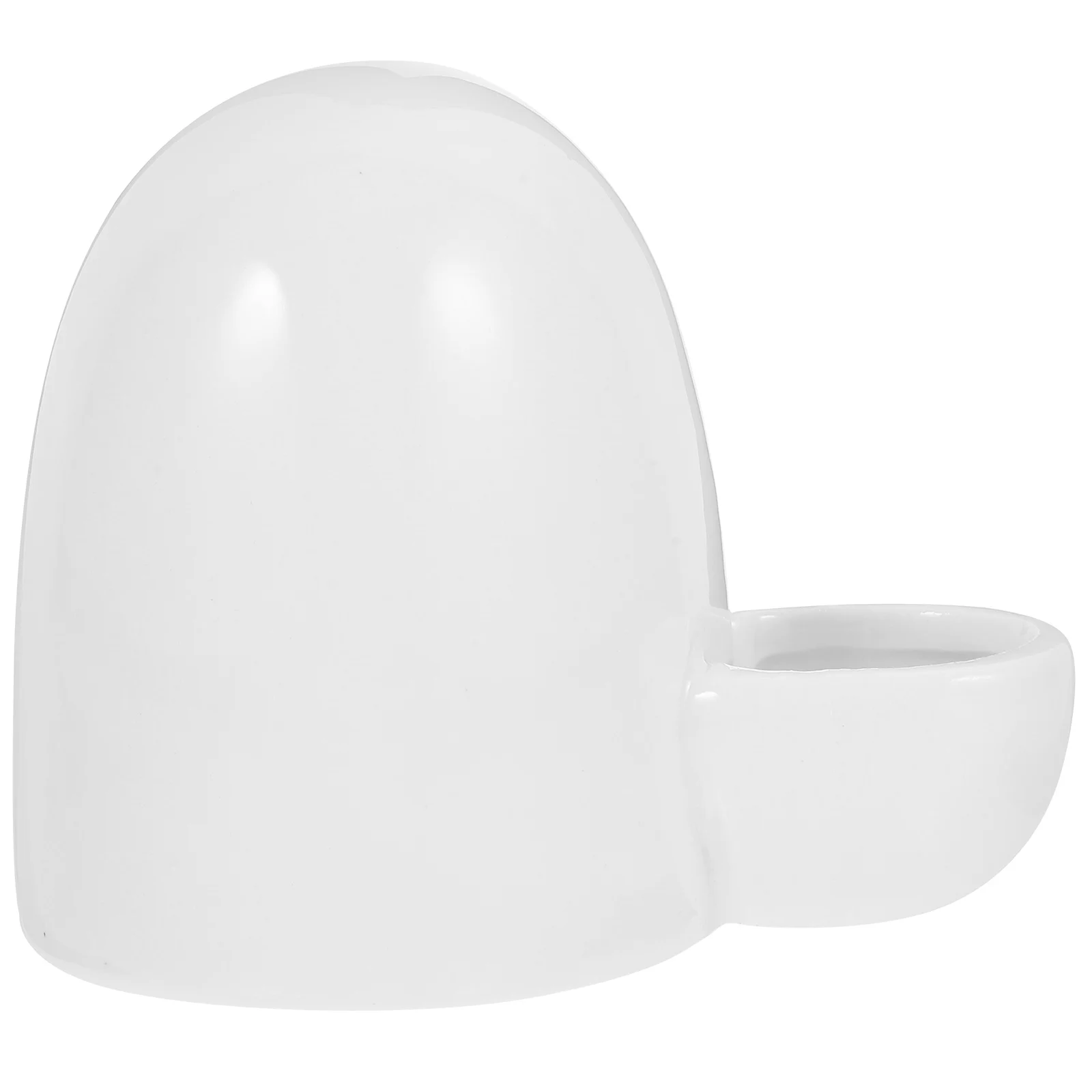 Pet Drinking Fountain Small Water Dispenser Dish Feeder Animal Bottle Automatic Glass White