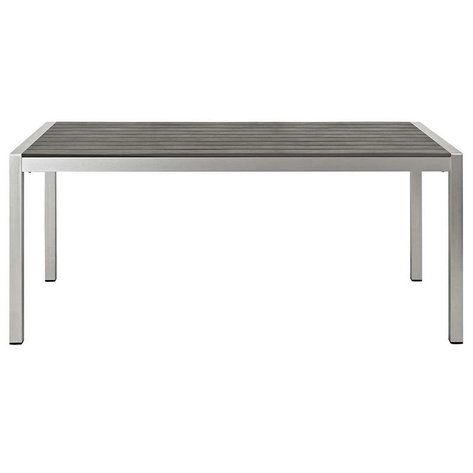 Afuera Living 3-Piece Modern Aluminum Patio Dining Set in Gray