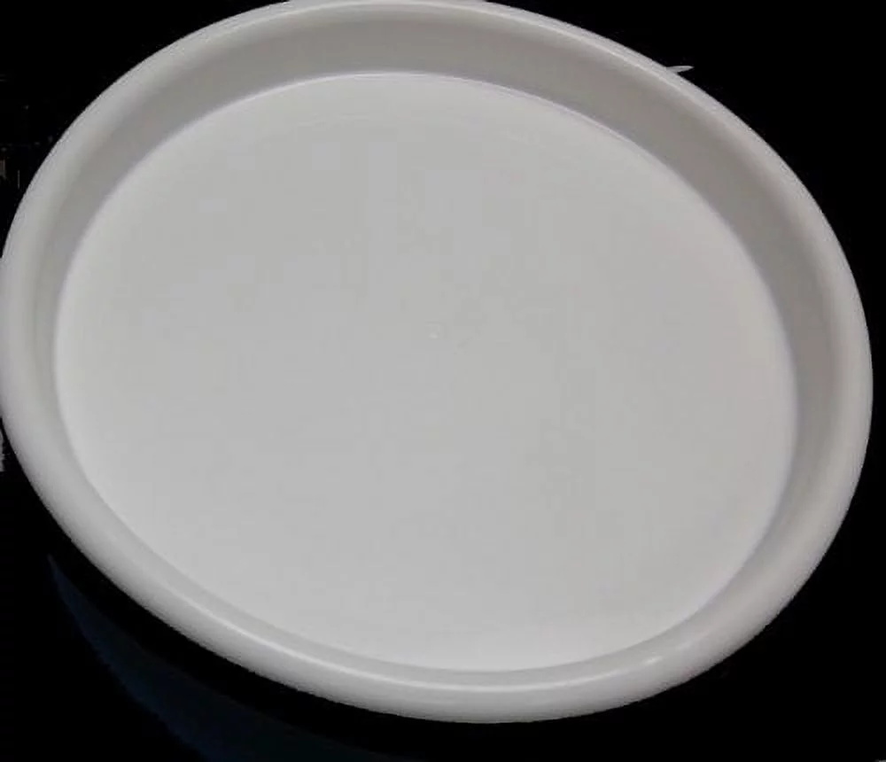 Two Plant Caddy, Use Indoor or Outdoor, Four Wheels, Extra Large Lip, White, Sturdy Plastic, Italian