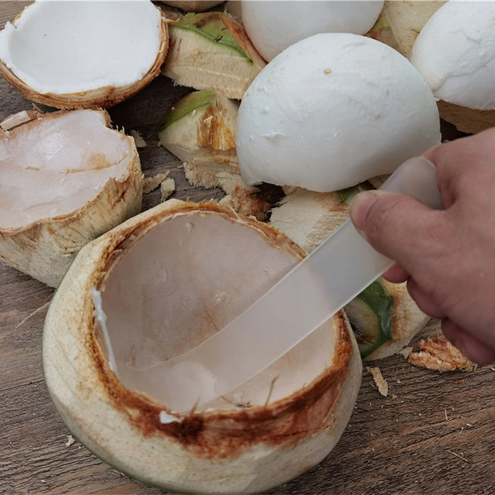 Digging Coconut Tool Plastic Coconut Meat Remover Washable Coconut Shaving Cutter Coconut Egg Soft Knife Fruit Tools