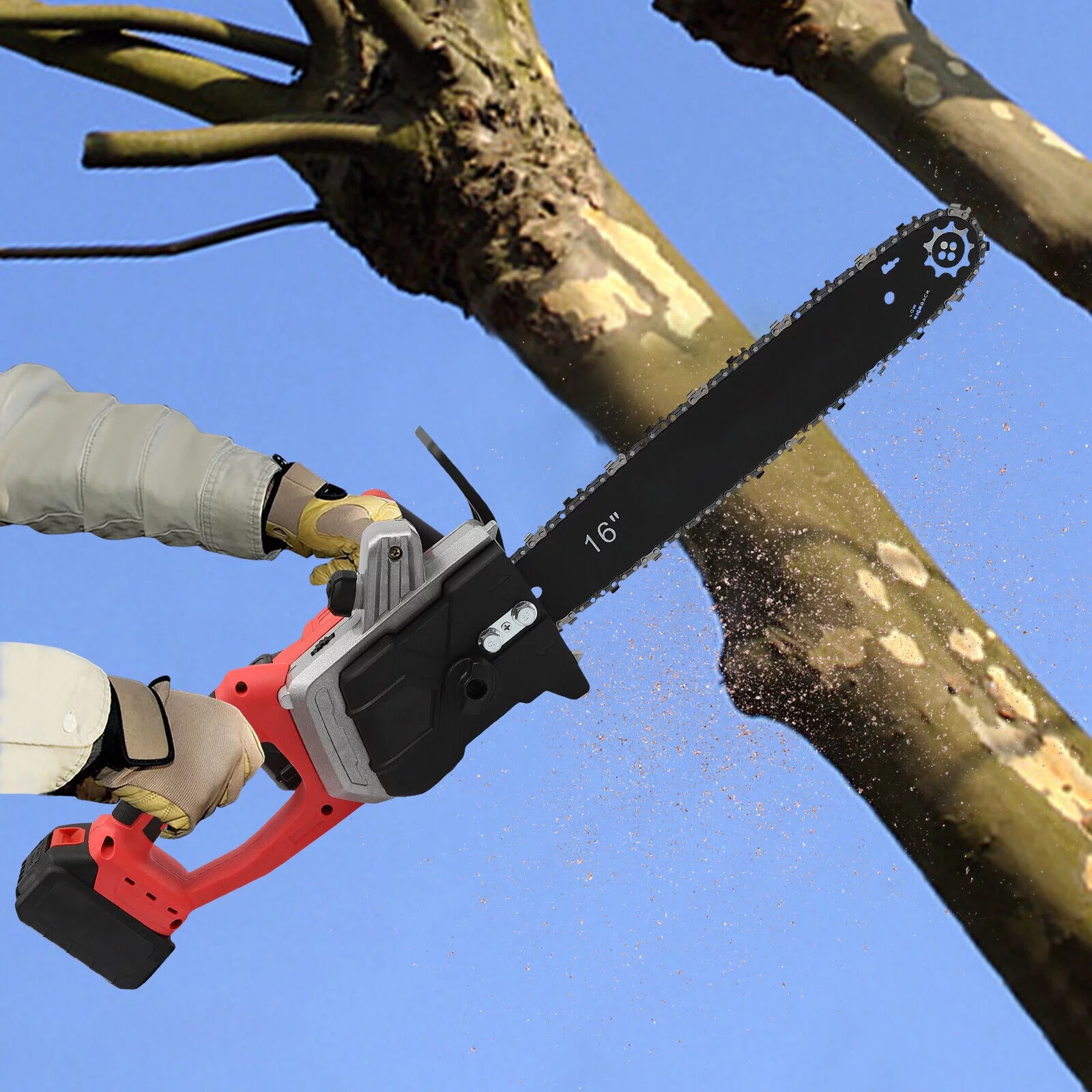 16 INCH Brushless Chainsaw Battery-Operated Chainsaw for Wood Cutting & Trimming