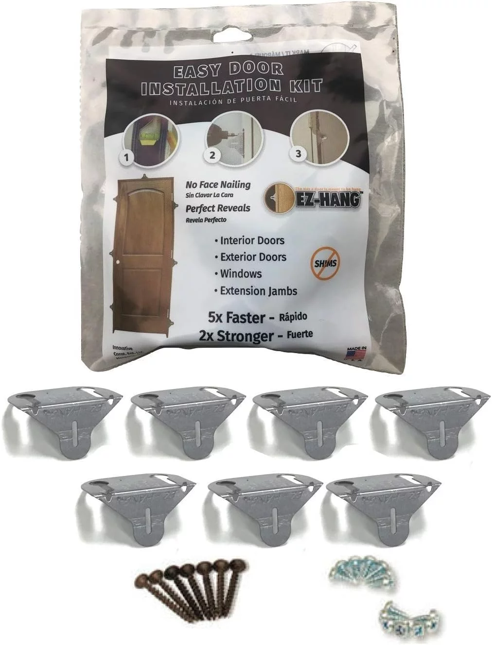 Door Installation Kit - Quick And Easy Door Hanging: No Shims Required