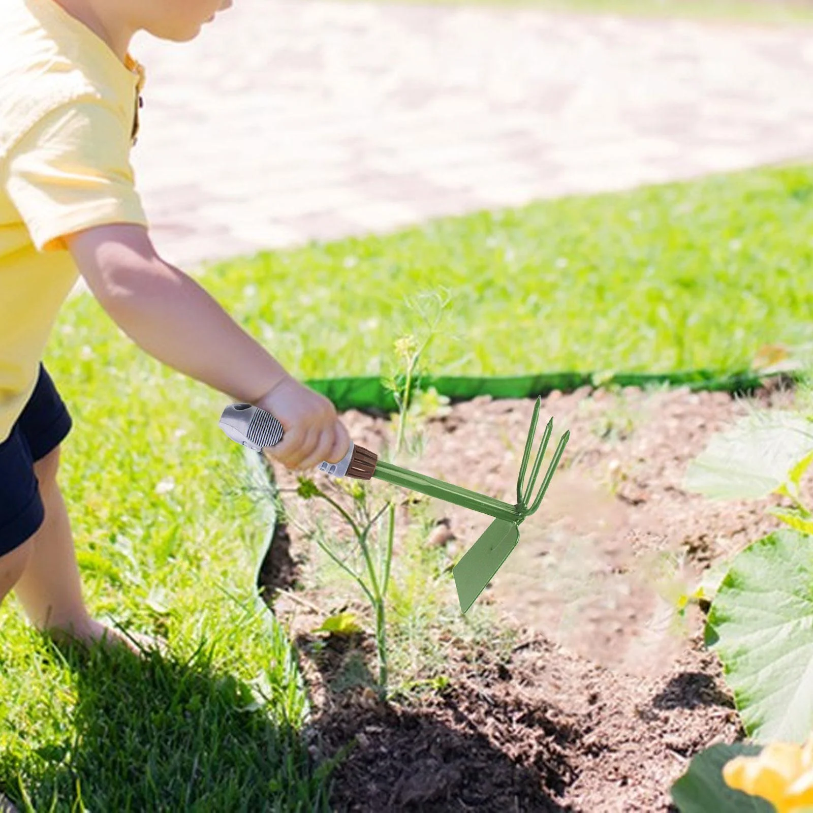 2 in 1 Hoe Ergonomic Easy to Use Professional Heavy Duty Durable Garden Tool