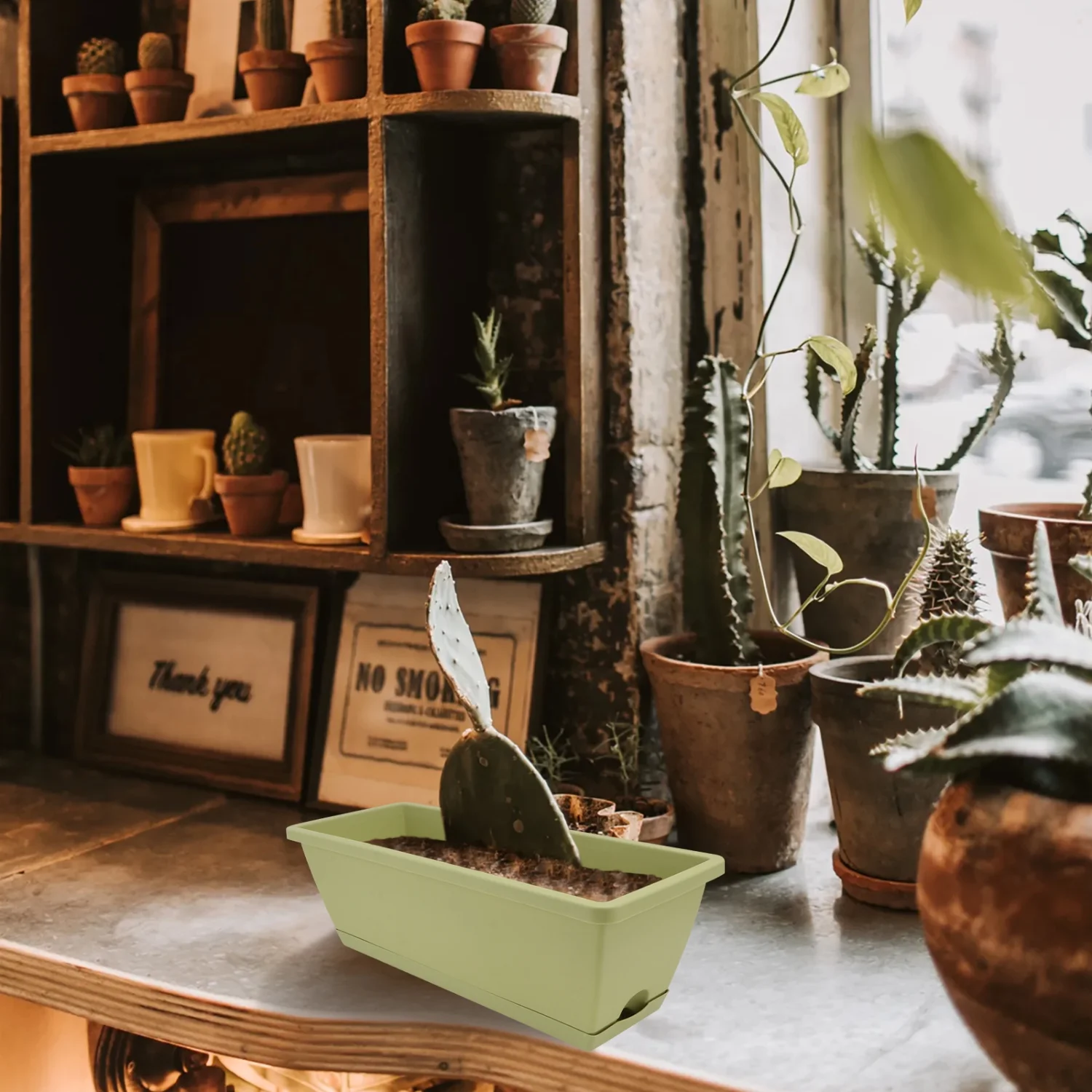 Plastic Vegetable Pot Gardening Flowerpot Pots  Plants Planting Trough Rectangle