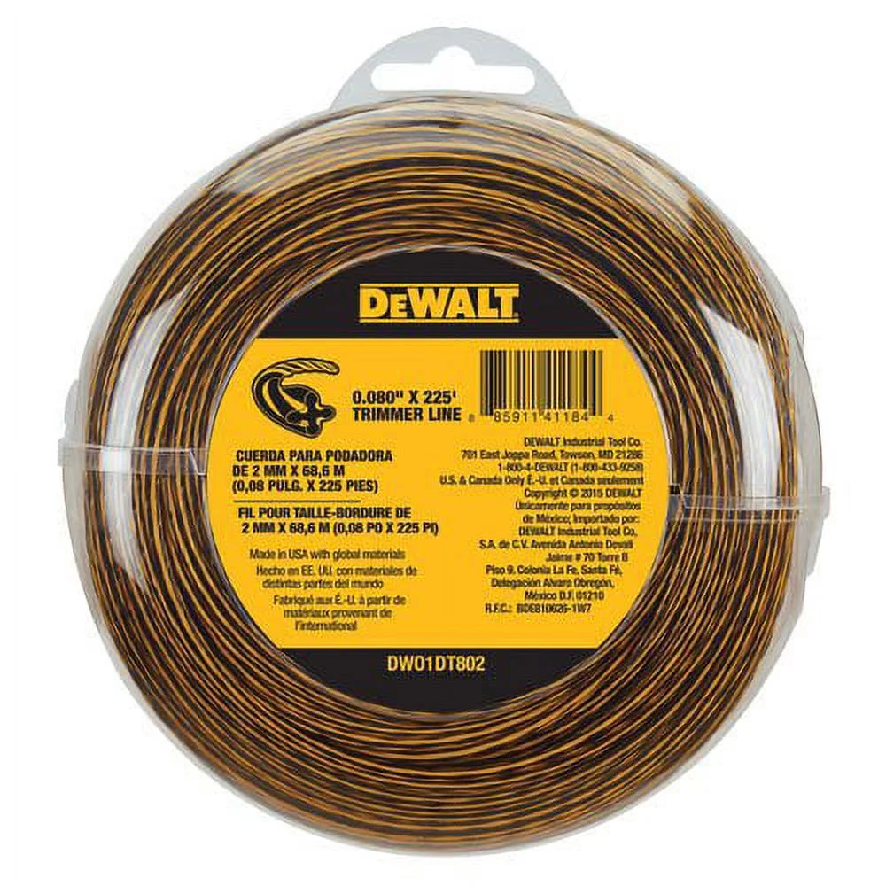 DeWALT .080 in. x 225 ft. String Trimmer Line, Aerodynamic Line